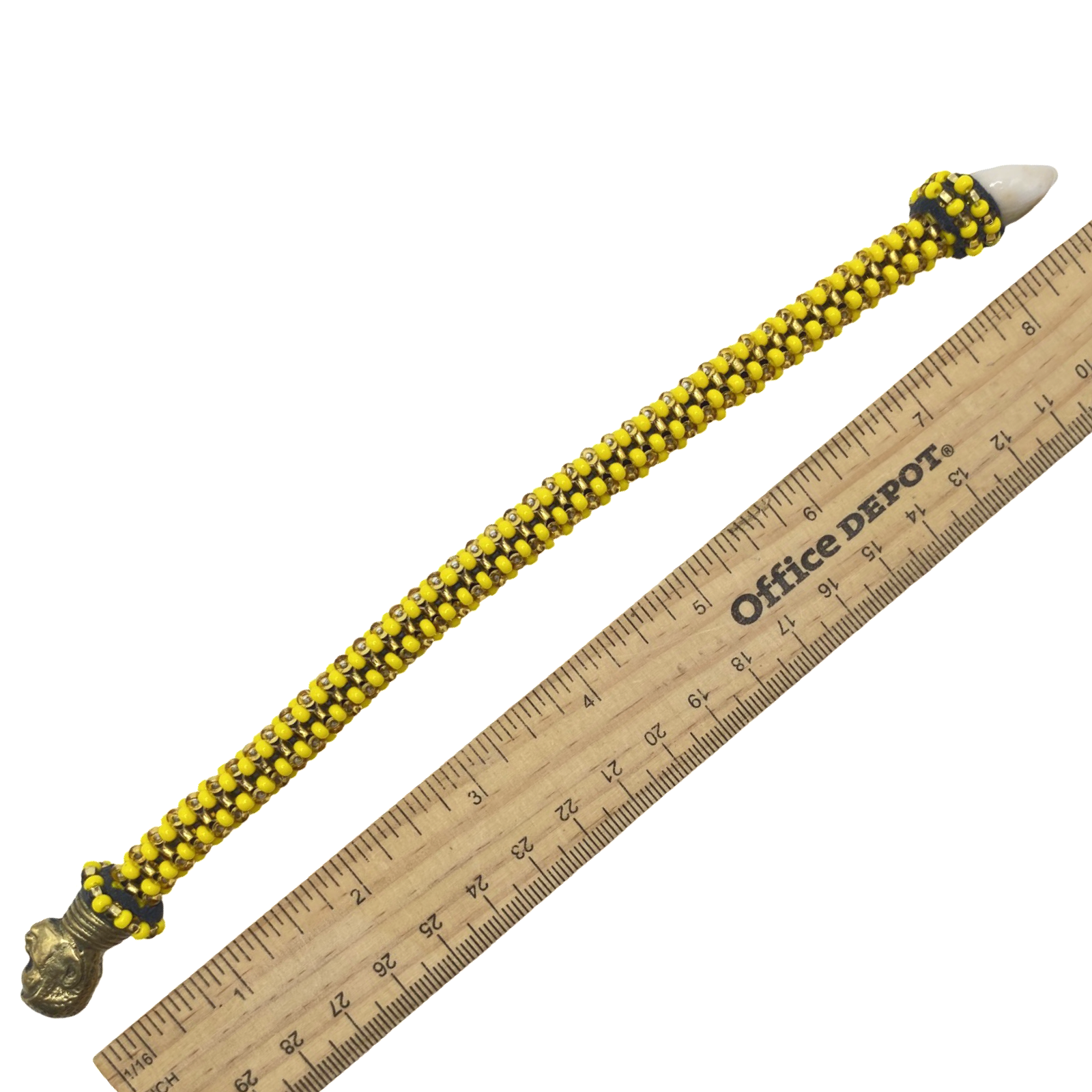 Handmade Ilde de Oshún Bracelet - Cowrie Shells & Bronze Yoruba Santeria Orisha - SanteriaGuide