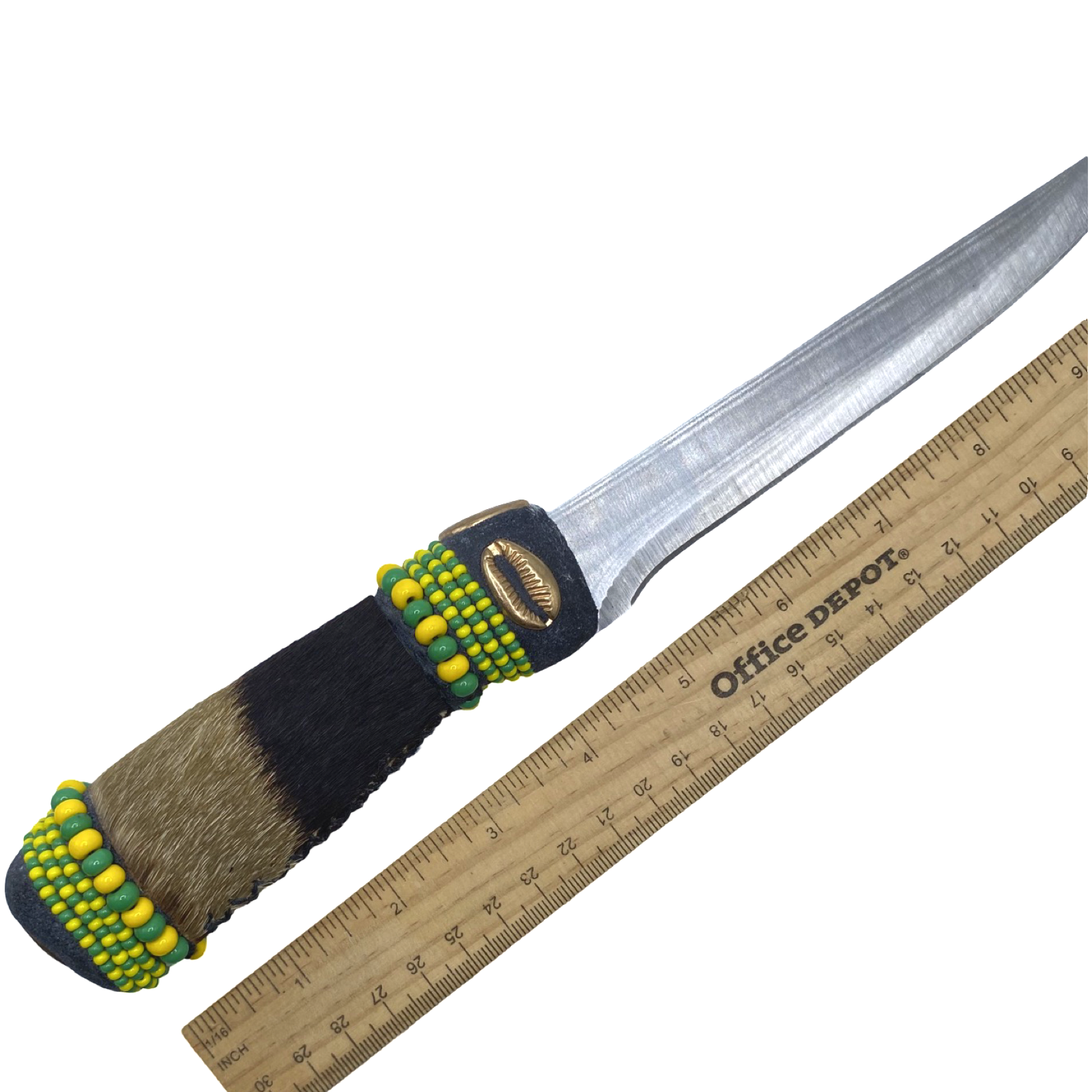 Pinaldo Cuchillo para Orunmila – De Piel, Diseño 7 (Knife with Leather for Orunmila – Design 7) - SanteriaGuide
