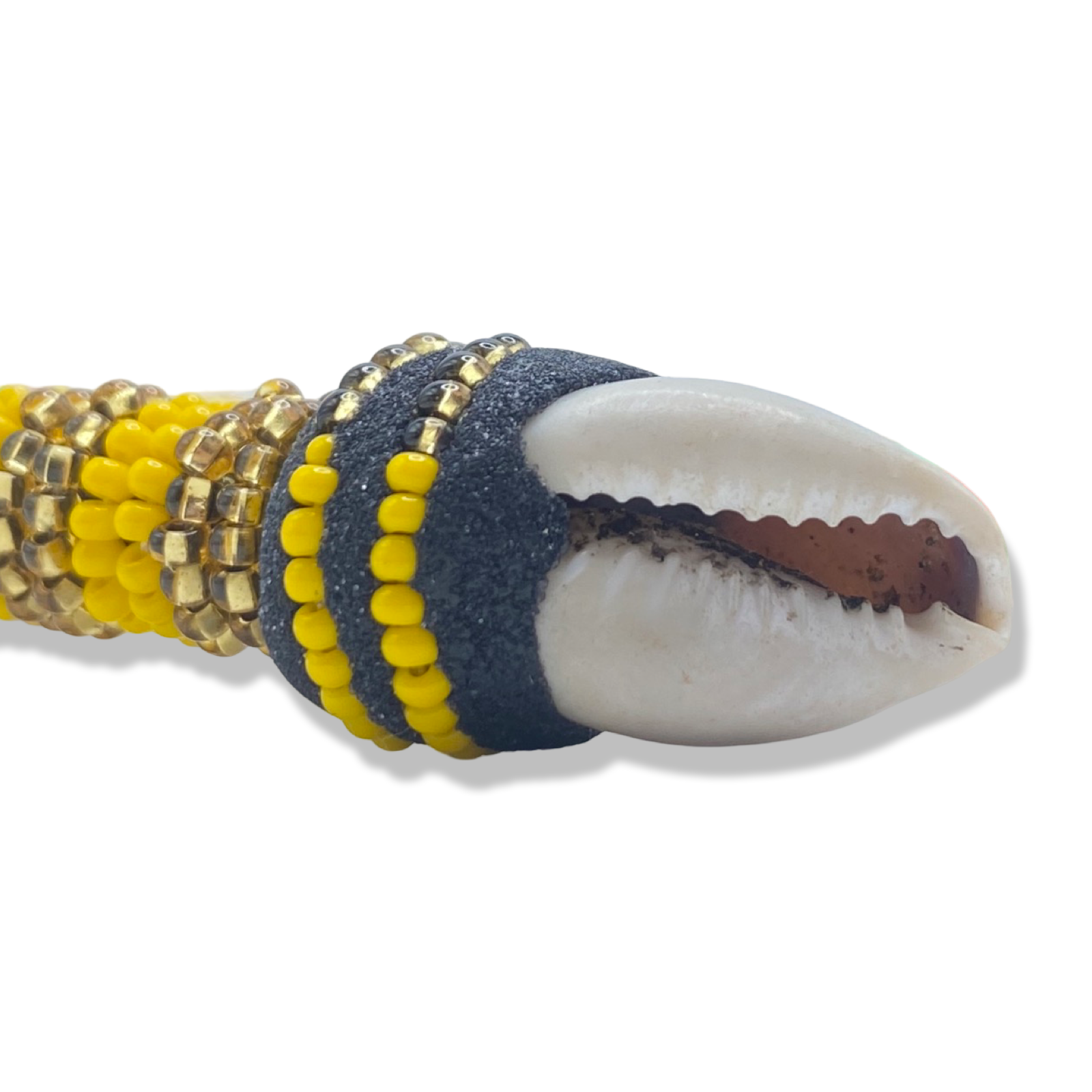 Handmade Ilde de Oshun Alolodi Bracelet - Cowrie Shells Yoruba Santeria Orisha - SanteriaGuide