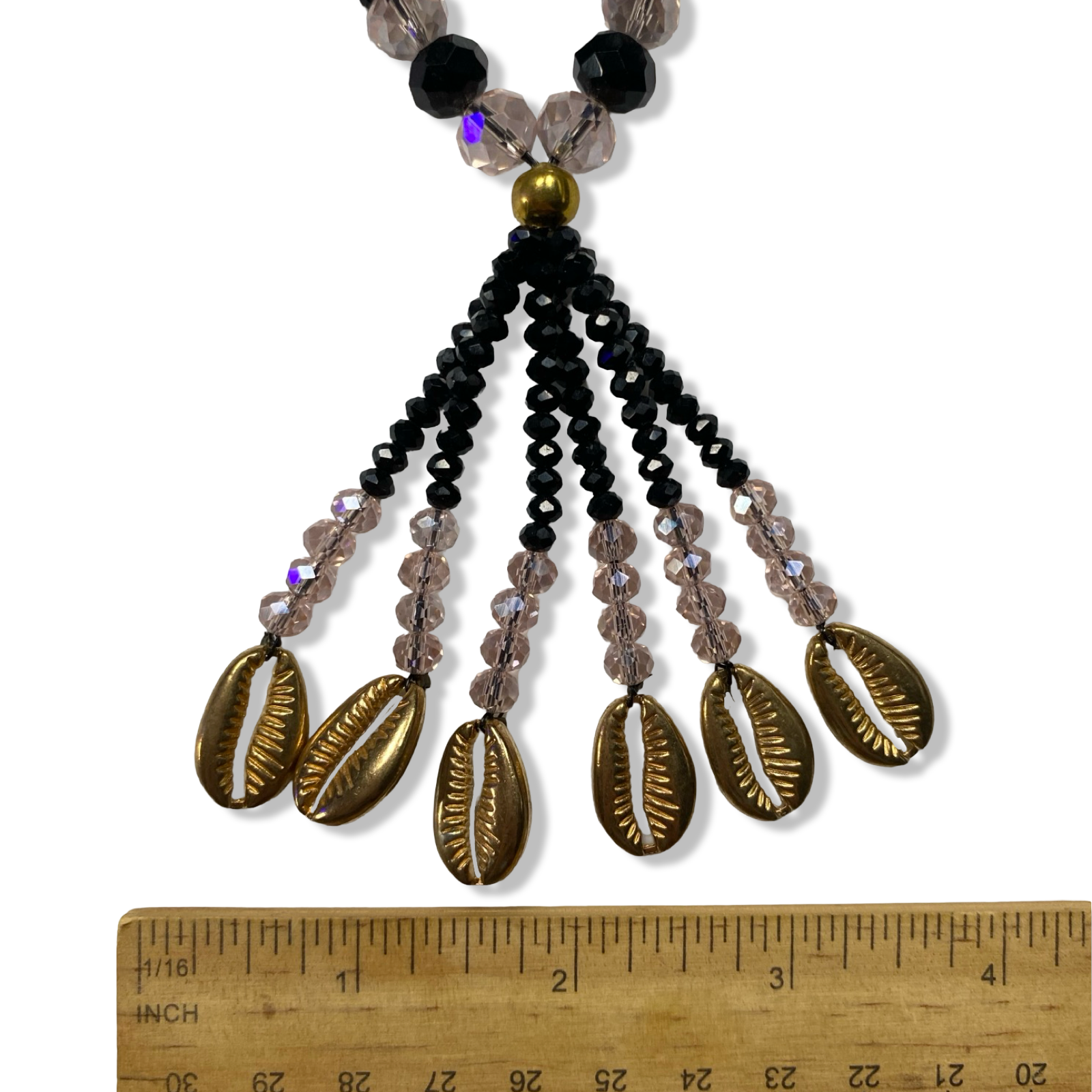 Handmade Gala de Naná Burukú – Black, Purple, and Gold Glass Beads for Iyawó - SanteriaGuide