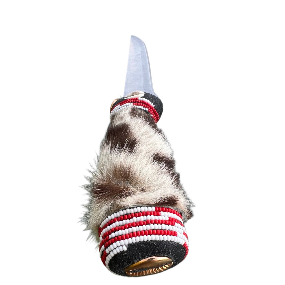 Shangó Ritual Pinaldo – Handmade Knife with Fur Handle