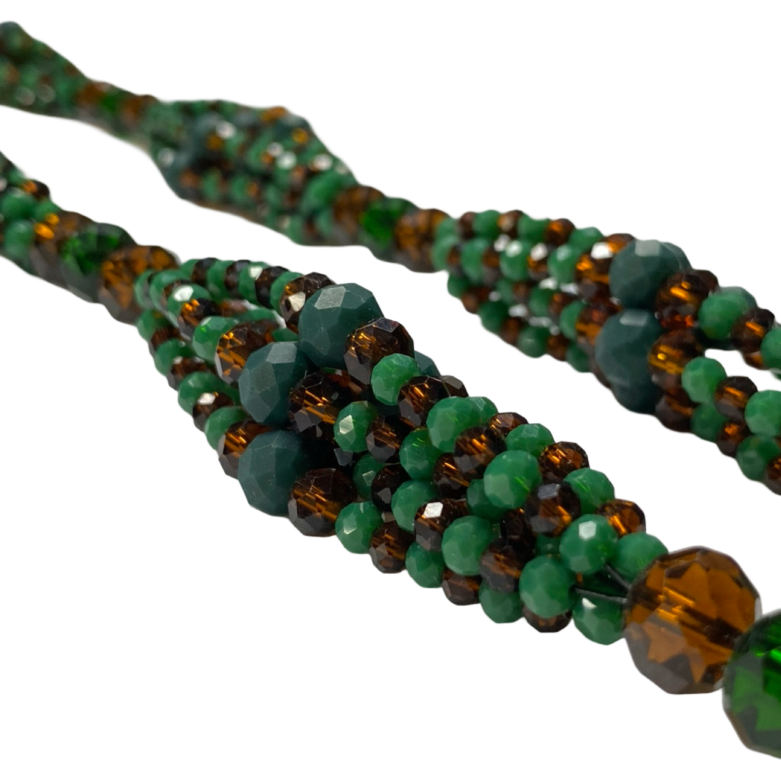 Handmade Gala para Babalawo – Afro-Cubano e Isese – Green and Yellow Glass Beads - SanteriaGuide