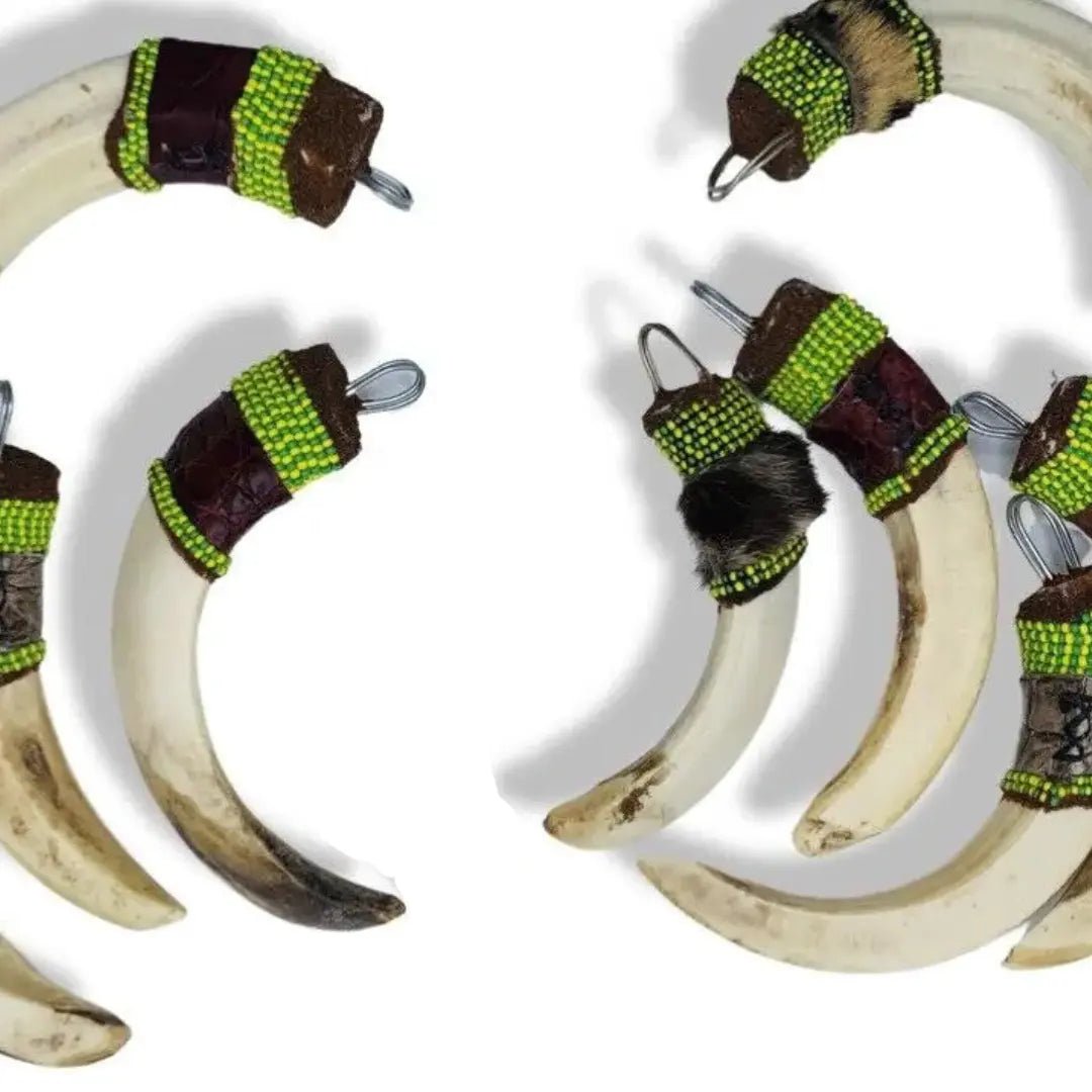 Handmade Orunmila Javelin Tusk Pendant - Ivory Yoruba Santeria Orisha Amulet - SanteriaGuide