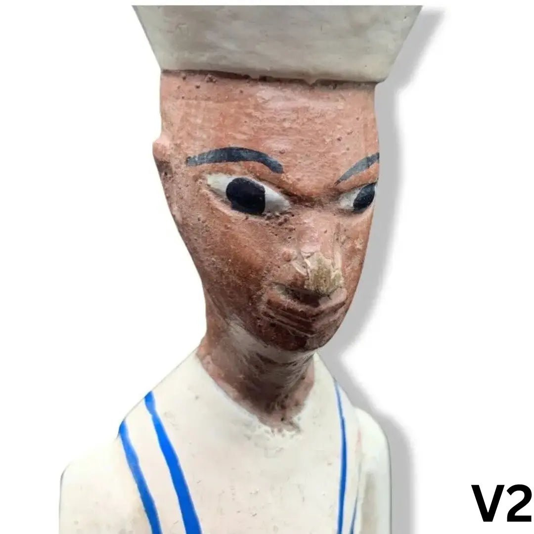 1 African Ivory Coast Baule Colonial statue Male Statue Hand Carved Painted Doctor 12in