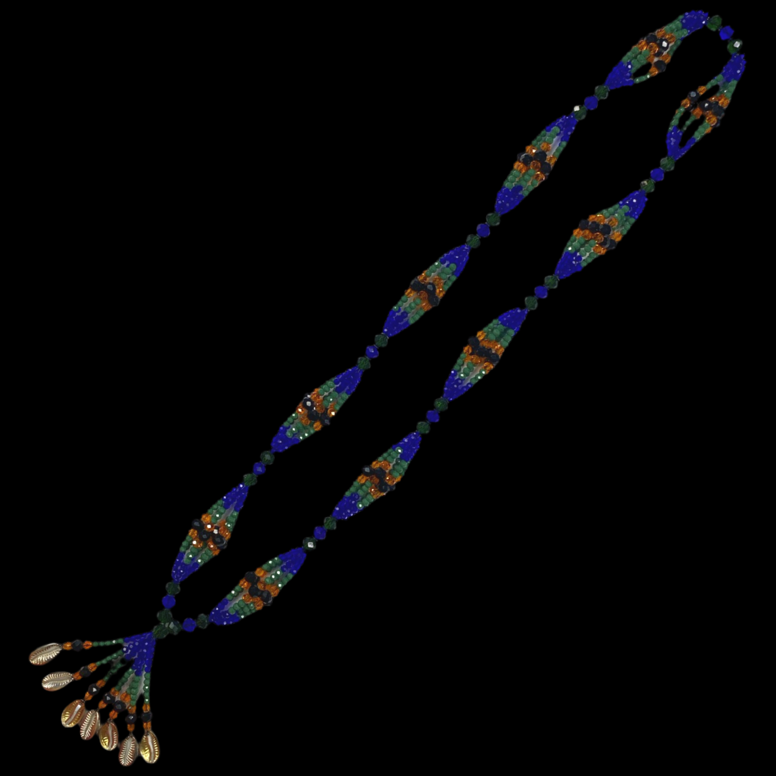 Inle Gala Necklace – Handmade with Sacred Beads & Cowrie Shells