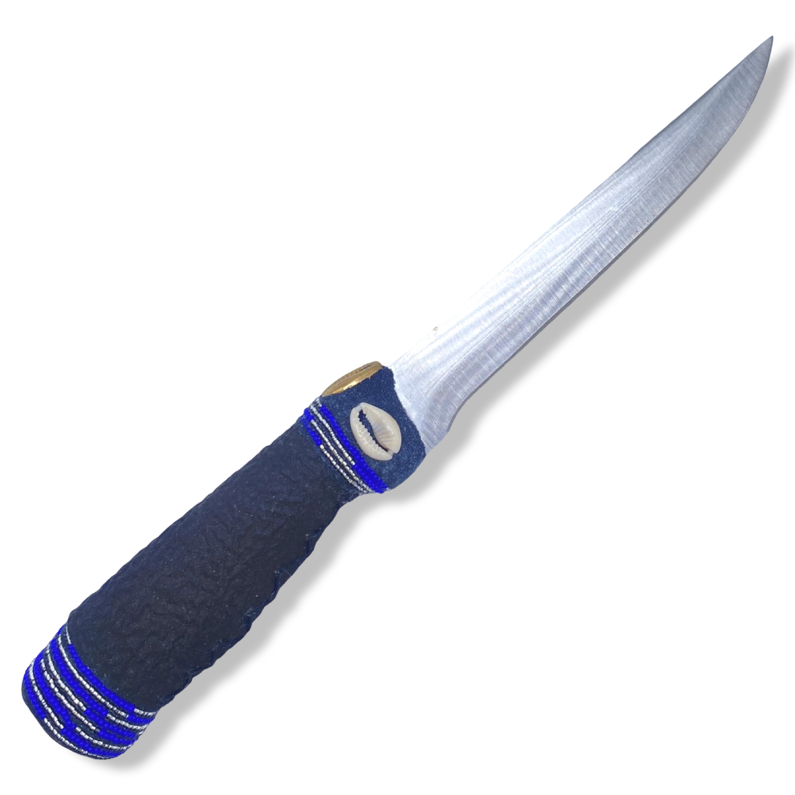 Pinaldo Cuchillo para Yemayá – De Piel, Diseño 1 (Knife with Leather for Yemayá – Design 1) - SanteriaGuide