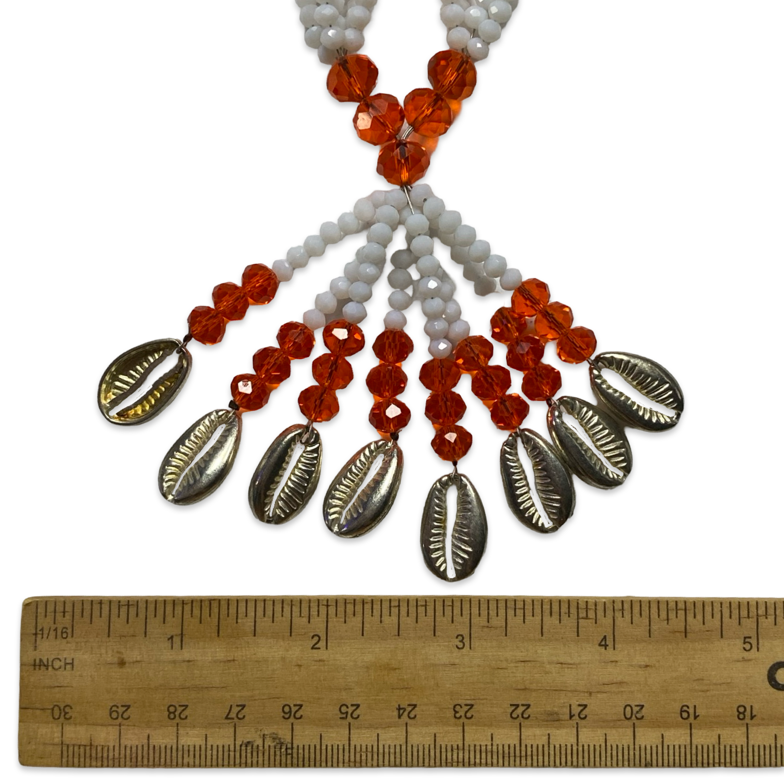 Handmade Gala de Obatalá Oshagriñá – White and Orange Glass Beads for Iyawó - SanteriaGuide
