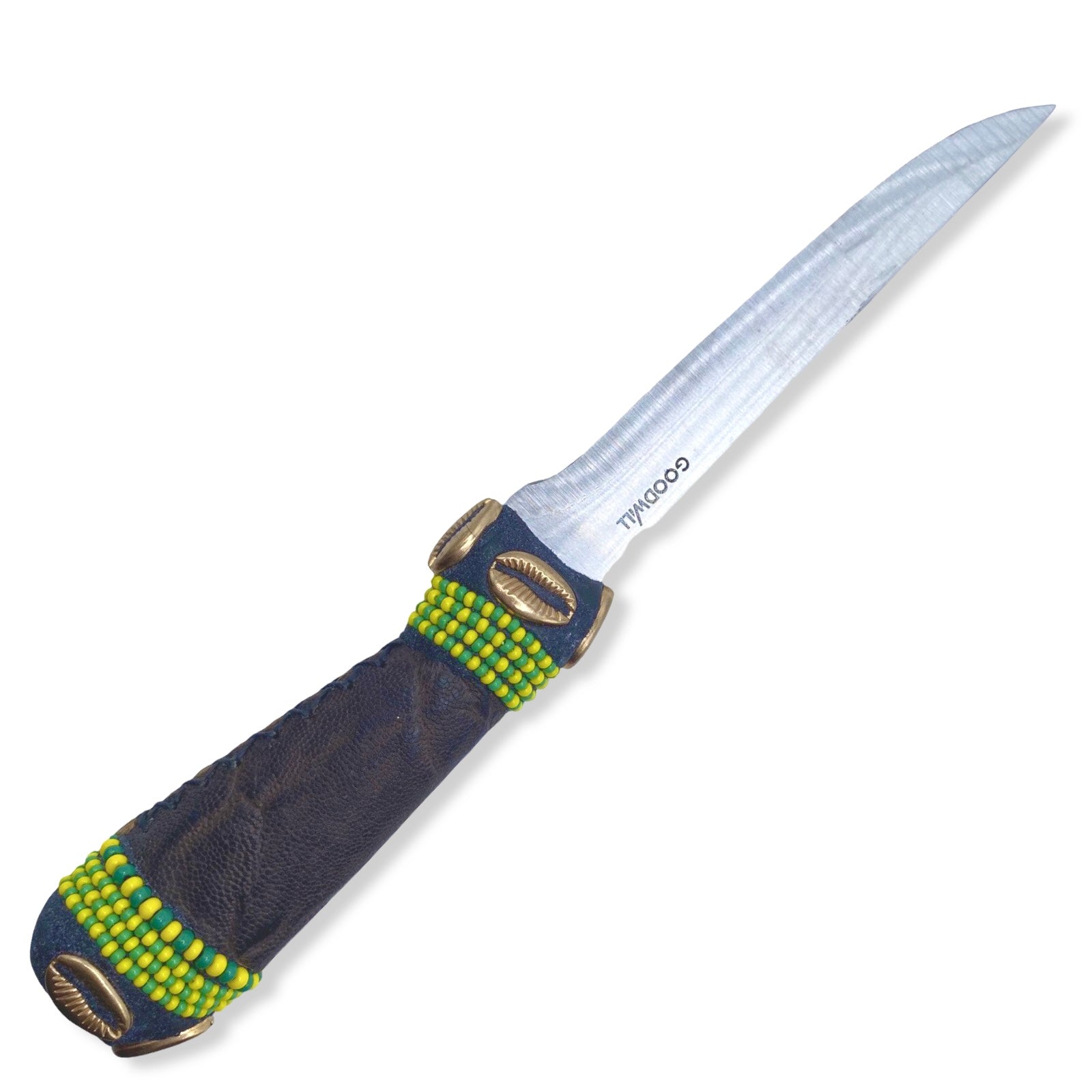 Pinaldo Cuchillo para Orunmila – De Piel, Diseño 1 (Knife with Leather for Orunmila – Design 1) - SanteriaGuide