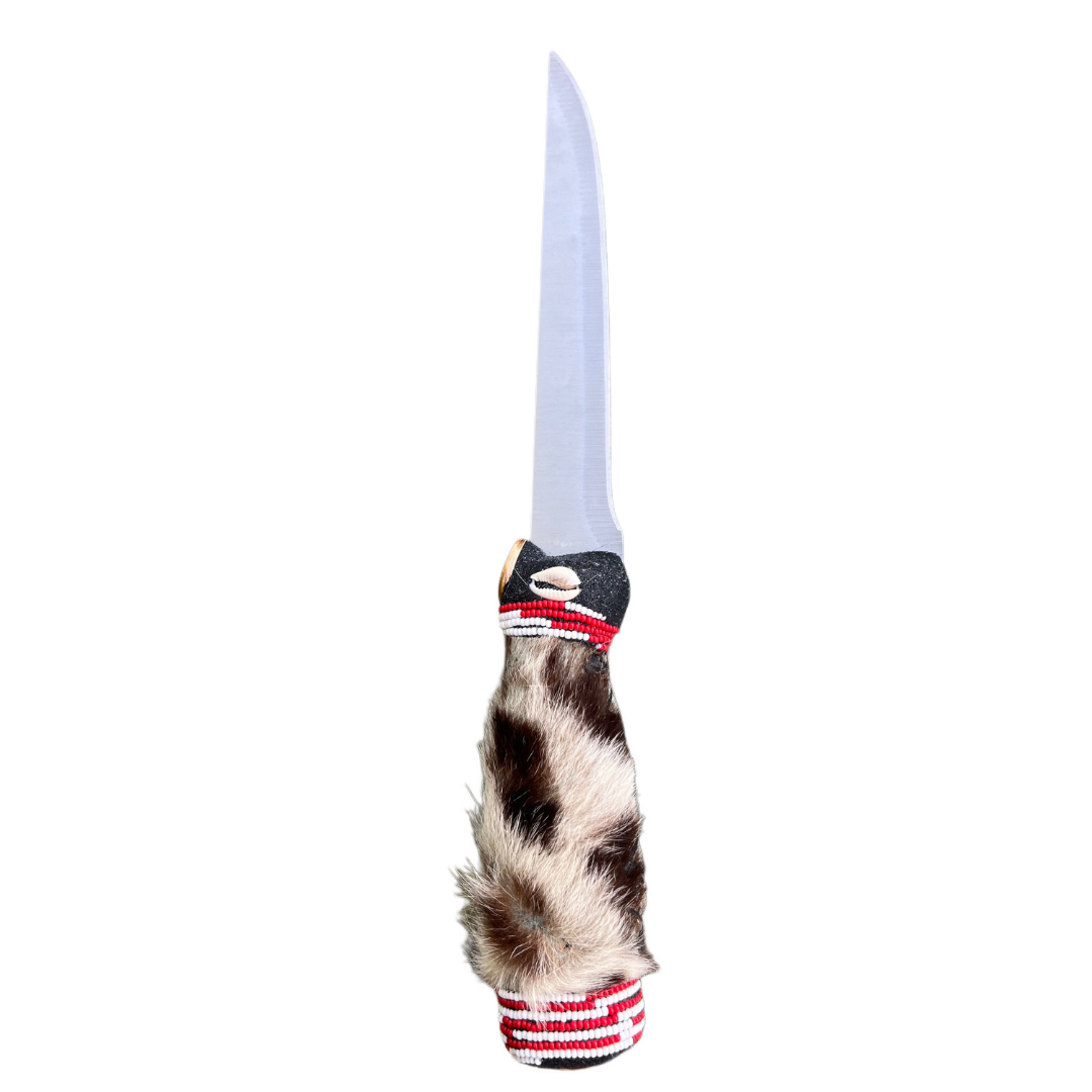 Shangó Ritual Pinaldo – Handmade Knife with Fur Handle