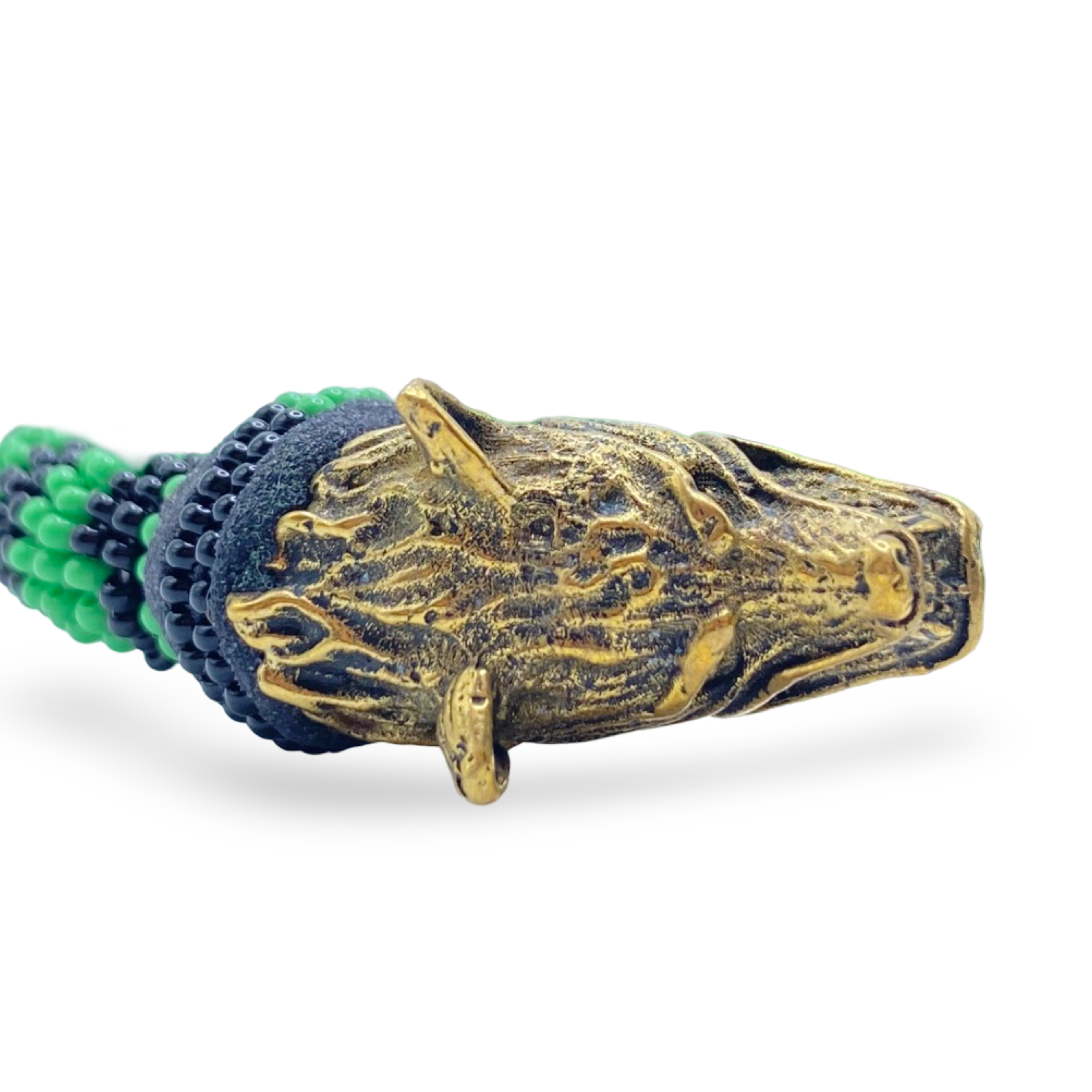 Handmade Ilde de Ogún Bracelet - Cowrie Shells and Bronze Yoruba Santeria Orisha - SanteriaGuide