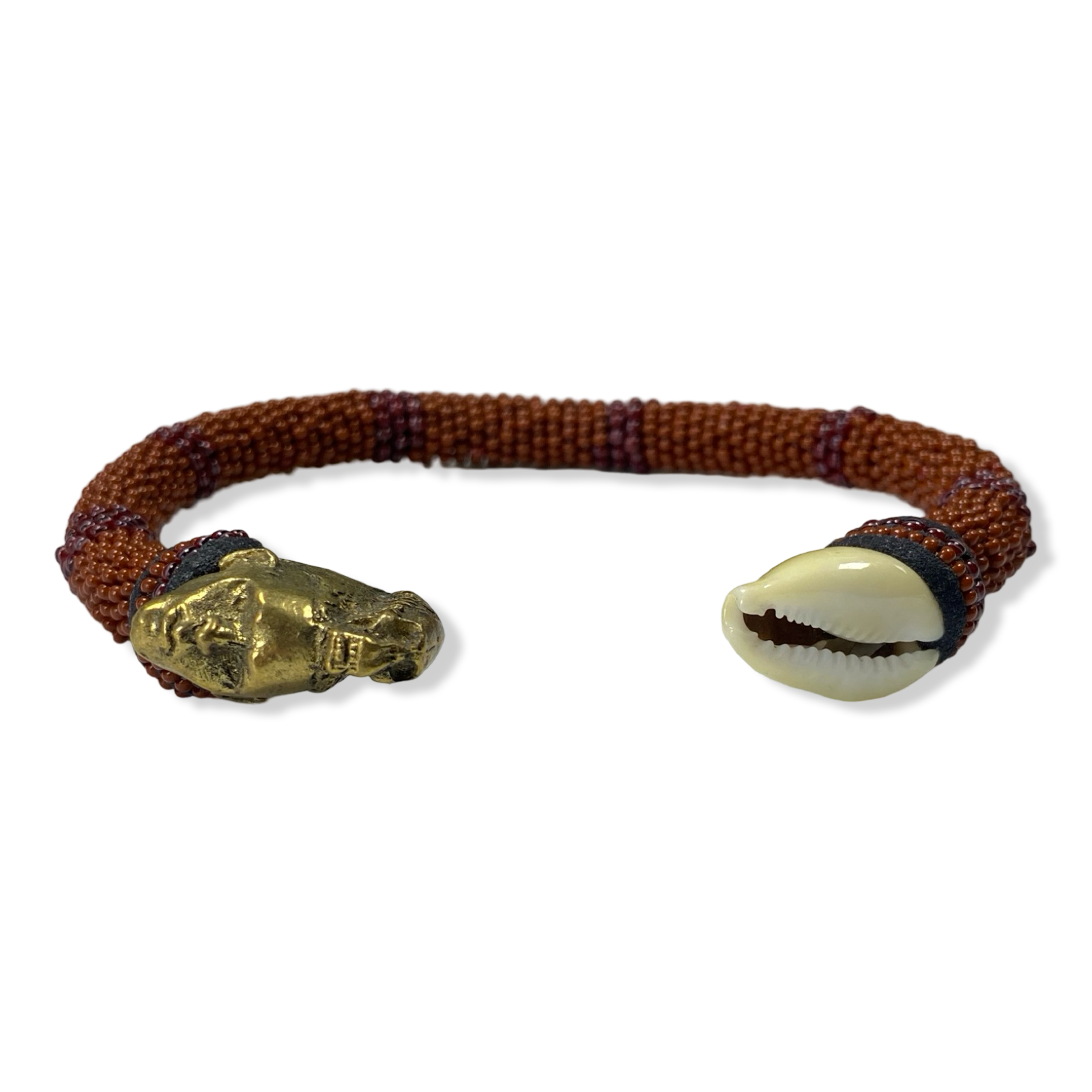 Handmade Ilde de Oyá Bracelet - Cowrie Shell & Bronze Yoruba Santeria Orisha - SanteriaGuide