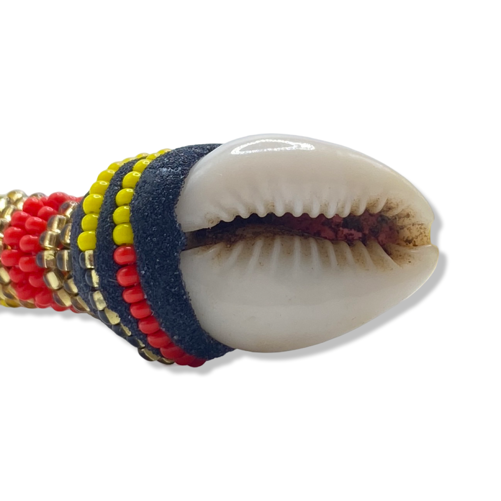 Handmade Ilde de Oshún Ibu Añá Bracelet - Cowrie Shells Yoruba Santeria Orisha - SanteriaGuide