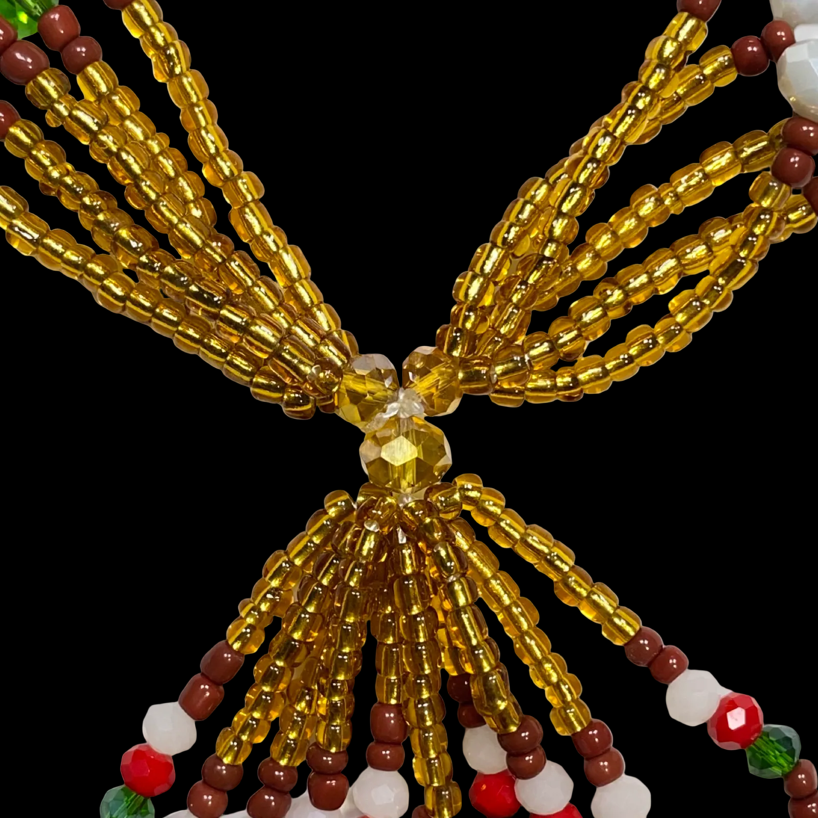 Handmade Mazo de Oshún Ibu Acuaro - Crystal for Sopera | Yoruba Santería Orisha - SanteriaGuide