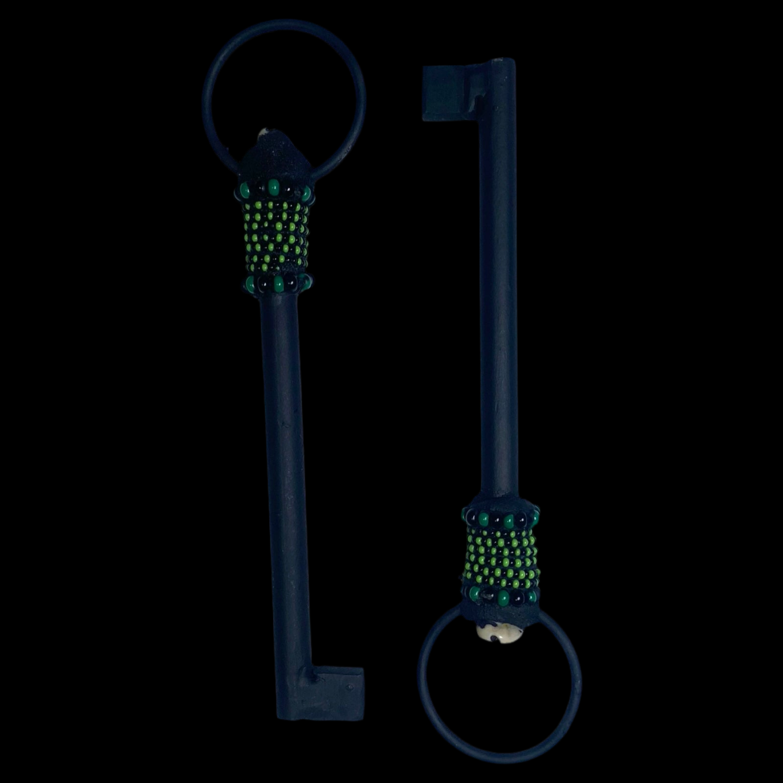 Handmade Adorned Key for Ogún - Honor & Spiritual Pathways Yoruba Santería Orisha