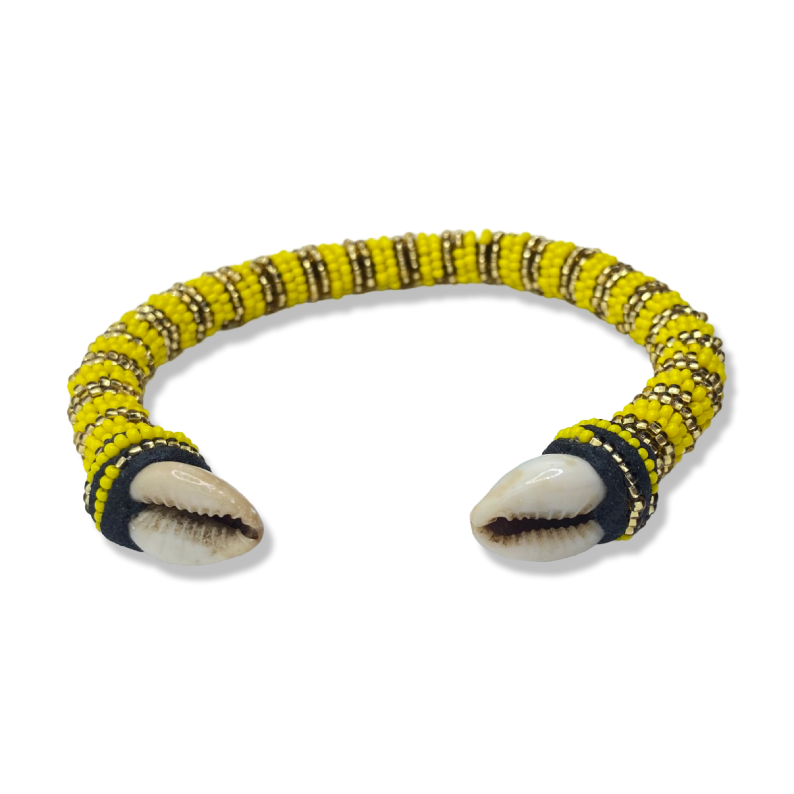 Handmade Ilde de Oshún Bracelet - Cowrie Shells Yoruba Santeria Orisha - SanteriaGuide