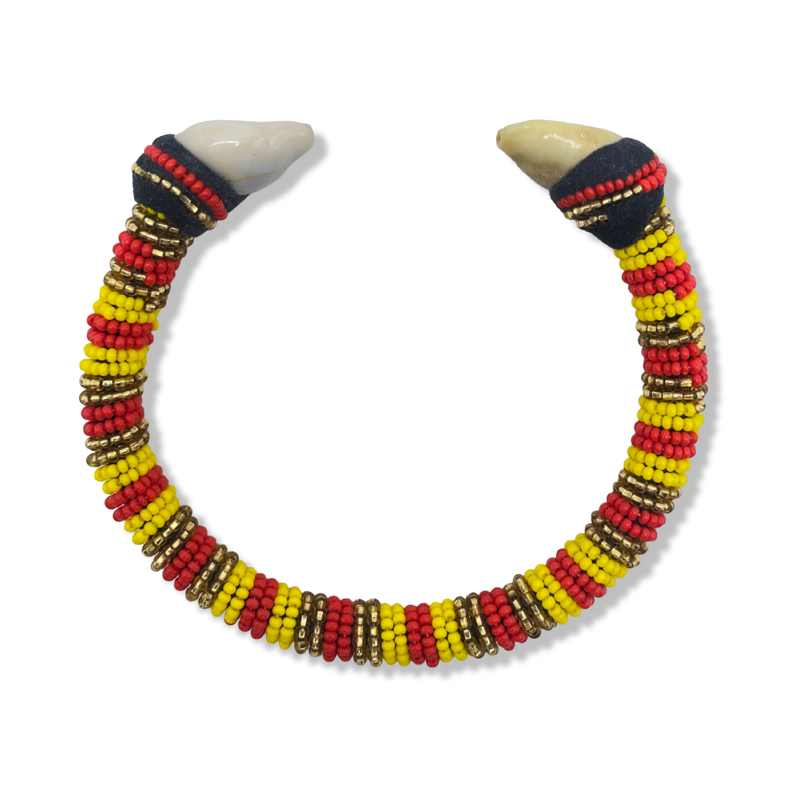 Handmade Ilde de Oshún Ibu Añá Bracelet - Cowrie Shells Yoruba Santeria Orisha - SanteriaGuide