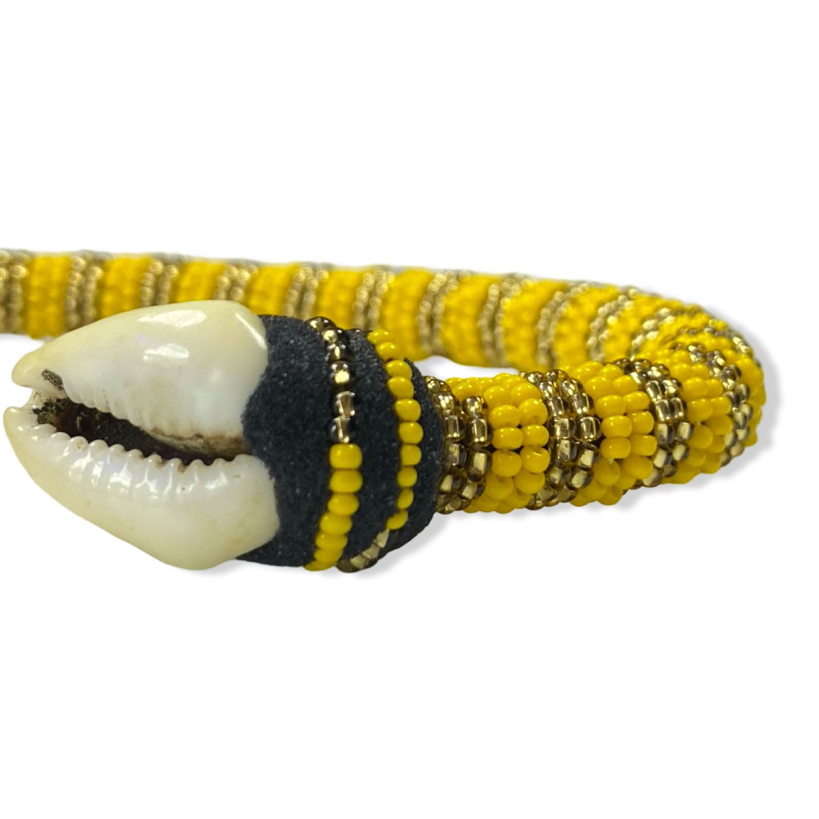 Handmade Ilde de Oshún Bracelet - Cowrie Shells Yoruba Santeria Orisha - SanteriaGuide