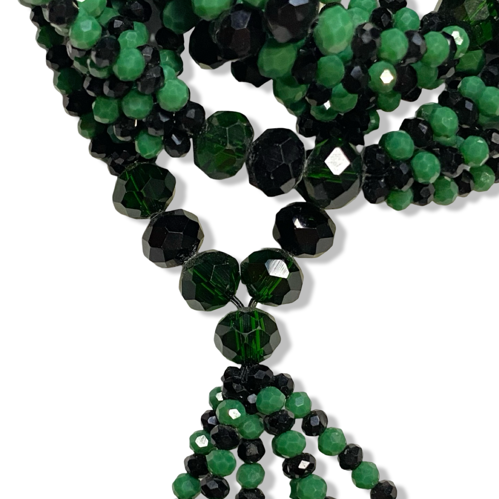 Handmade Gala de Ogún – Green and Black Glass Beads for Iyawó - SanteriaGuide