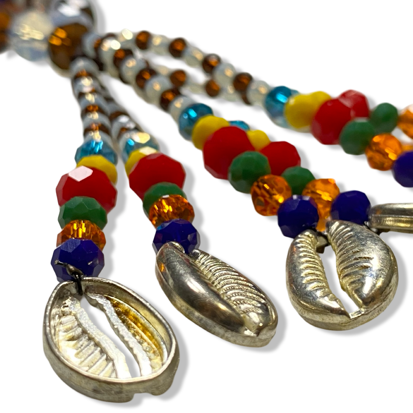 Handmade Gala de Agayú – Amber, White, Blue, Green, Red, and Yellow Glass Beads for Iyawó - SanteriaGuide