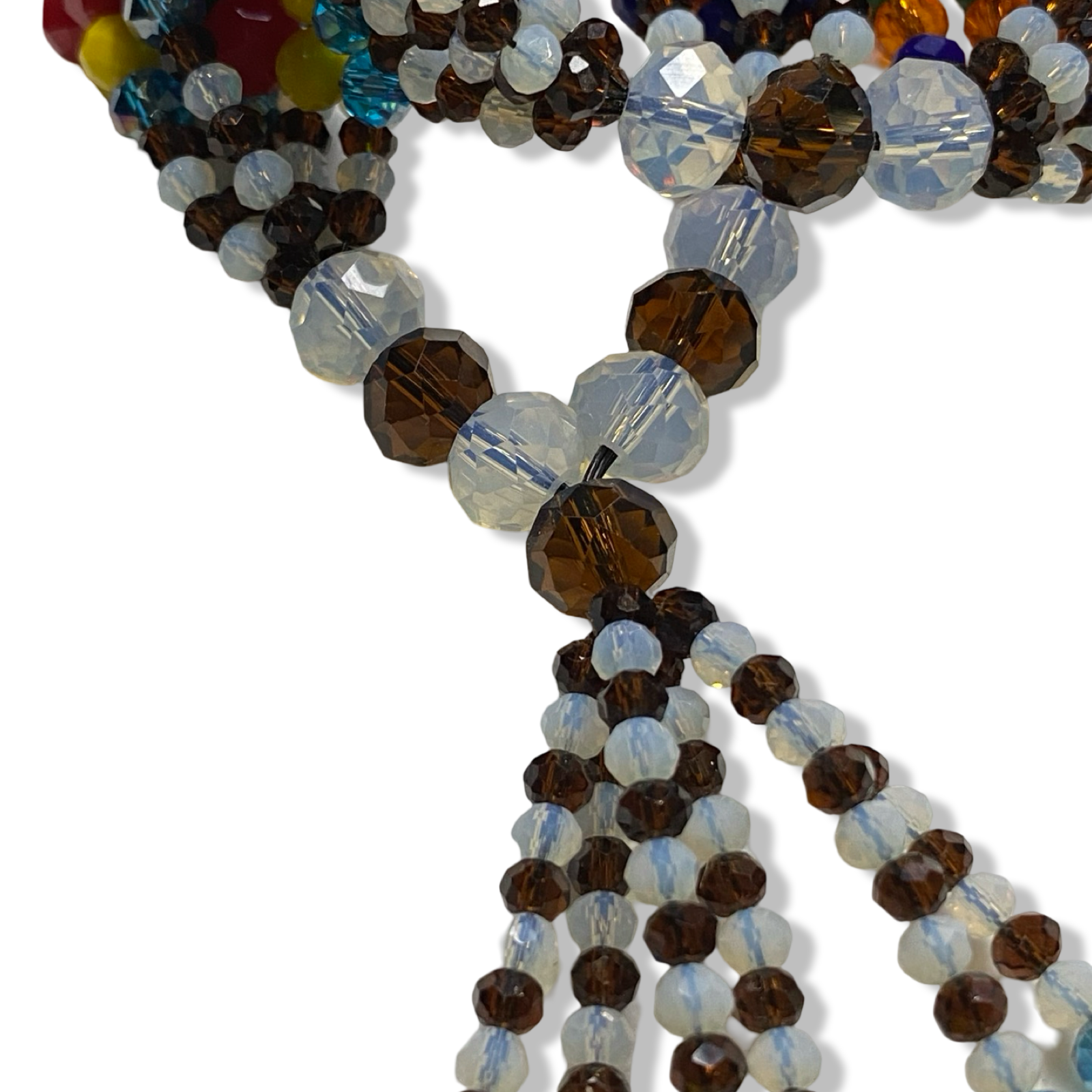 Handmade Gala de Agayú – Amber, White, Blue, Green, Red, and Yellow Glass Beads for Iyawó - SanteriaGuide