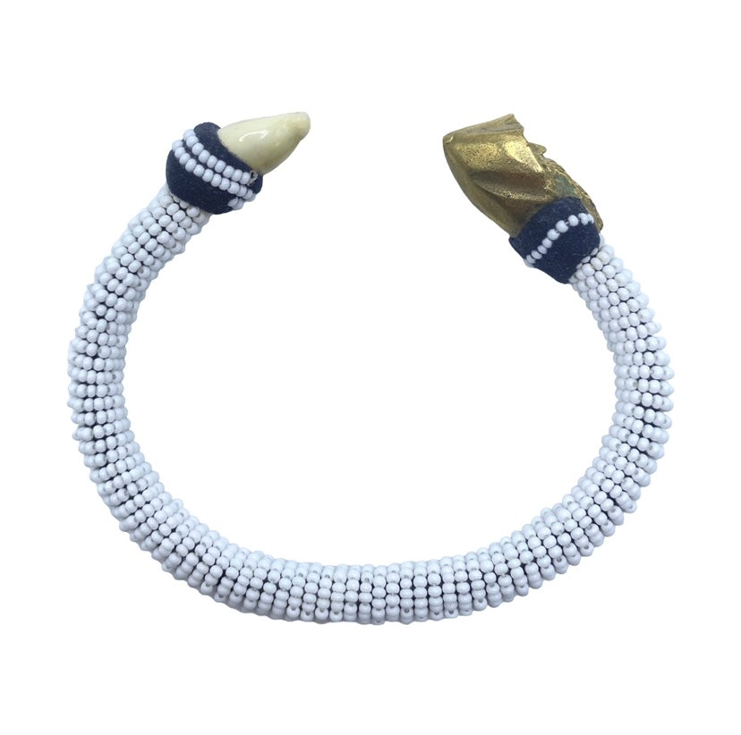 Handmade Ilde de Obatalá Bracelet - Cowrie Shells and Bronze Yoruba Santeria Orisha - SanteriaGuide