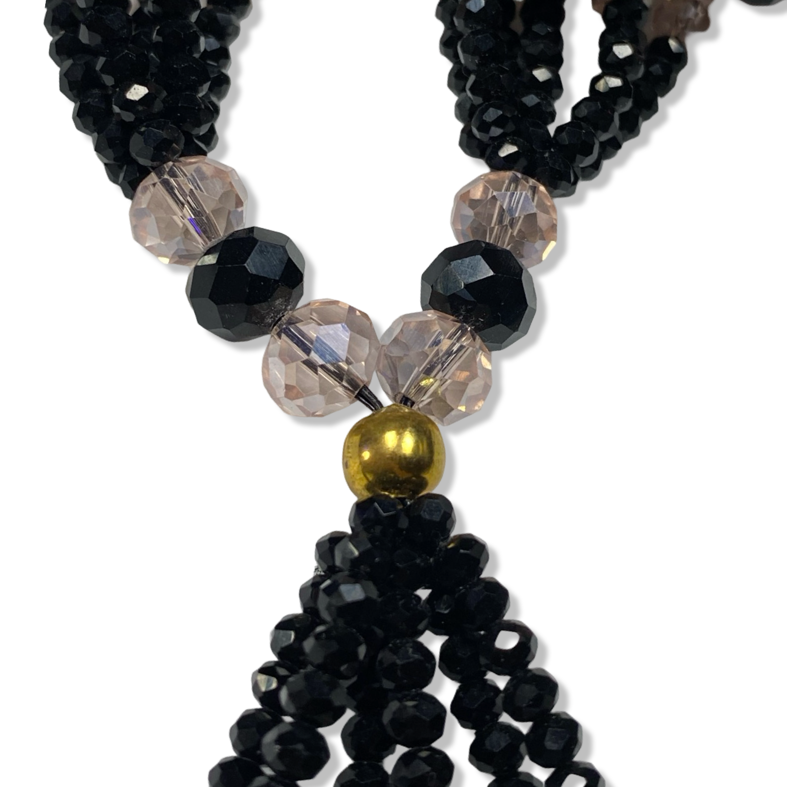 Handmade Gala de Naná Burukú – Black, Purple, and Gold Glass Beads for Iyawó - SanteriaGuide