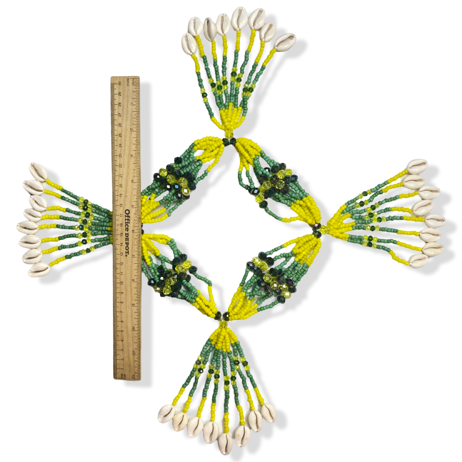 Mazo de Orunmila "Orula" - Green & Yellow Yoruba Santeria Orisha - SanteriaGuide