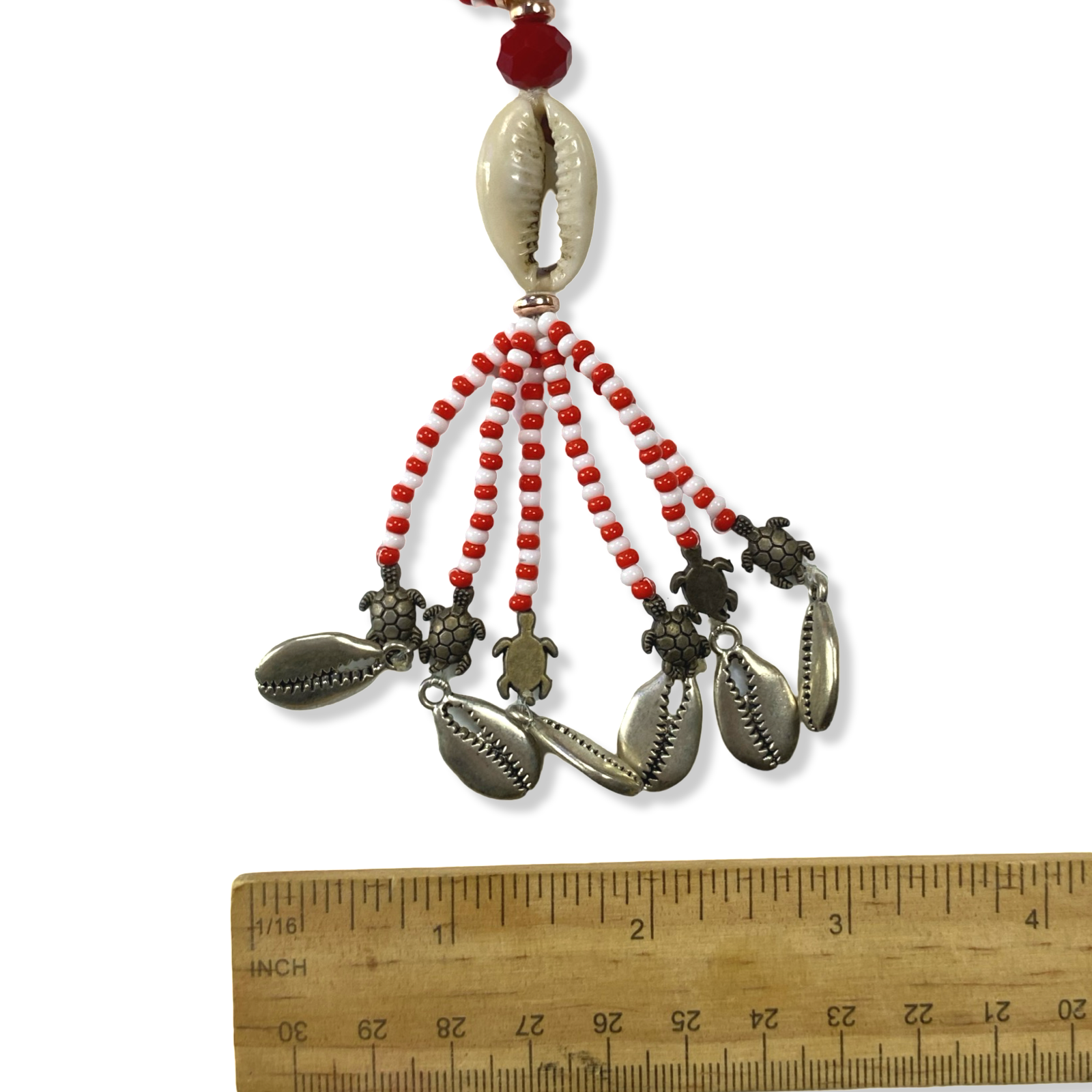 Handmade Gala de Shangó - Red & White Beads Yoruba Santería Orisha Mazo Necklace - SanteriaGuide