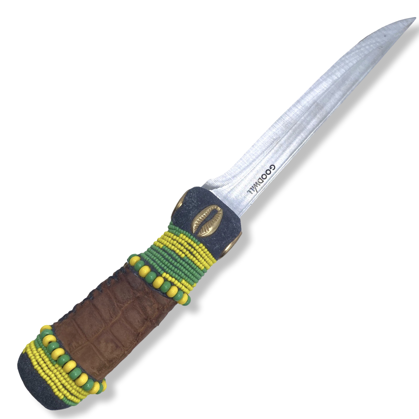 Pinaldo Cuchillo para Orunmila – De Piel, Diseño 2 (Knife with Leather for Orunmila – Design 2) - SanteriaGuide