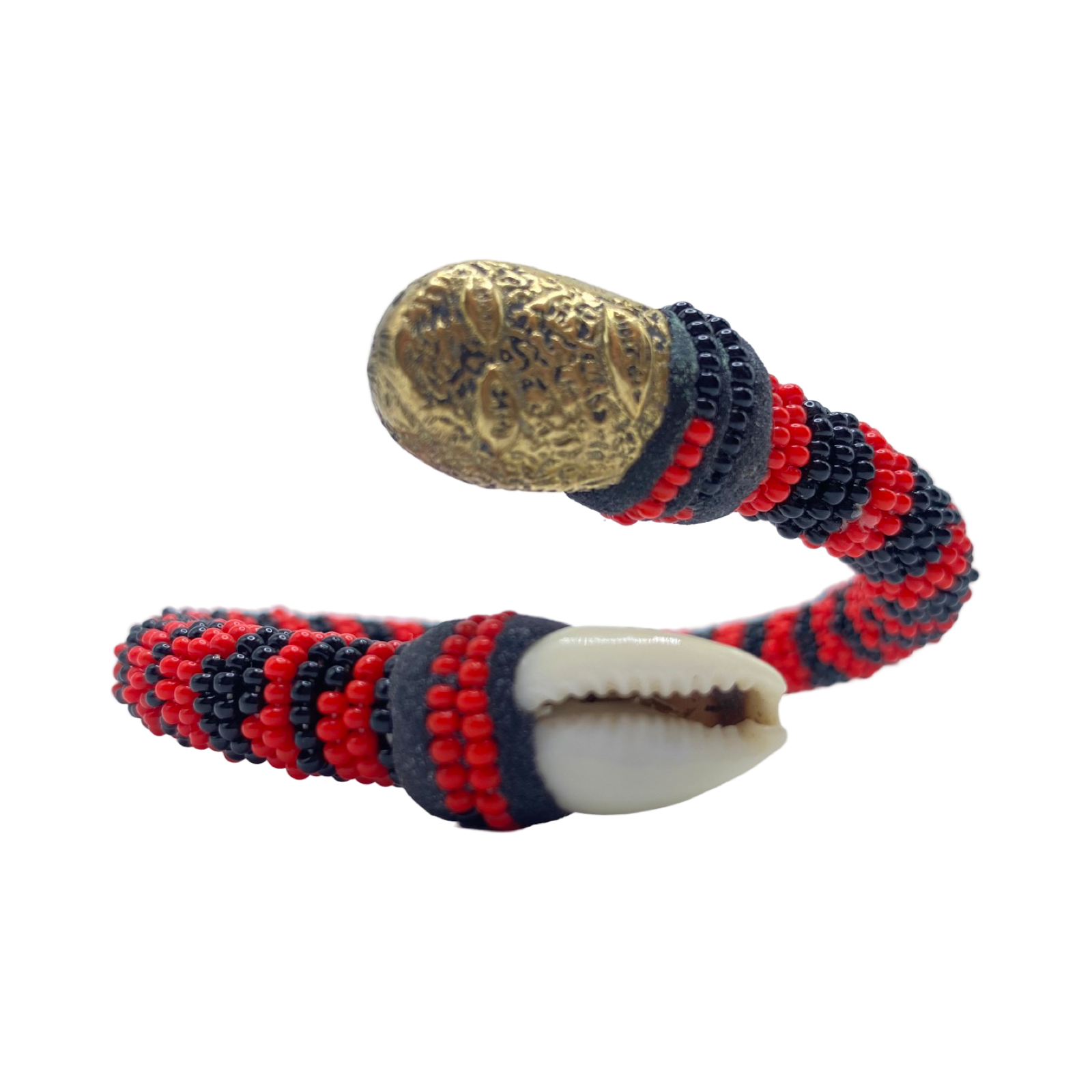 Handmade Ilde de Eleguá Laroyé Eshu Bracelet - Cowrie Shells & Bronze Yoruba Santeria Orisha - SanteriaGuide