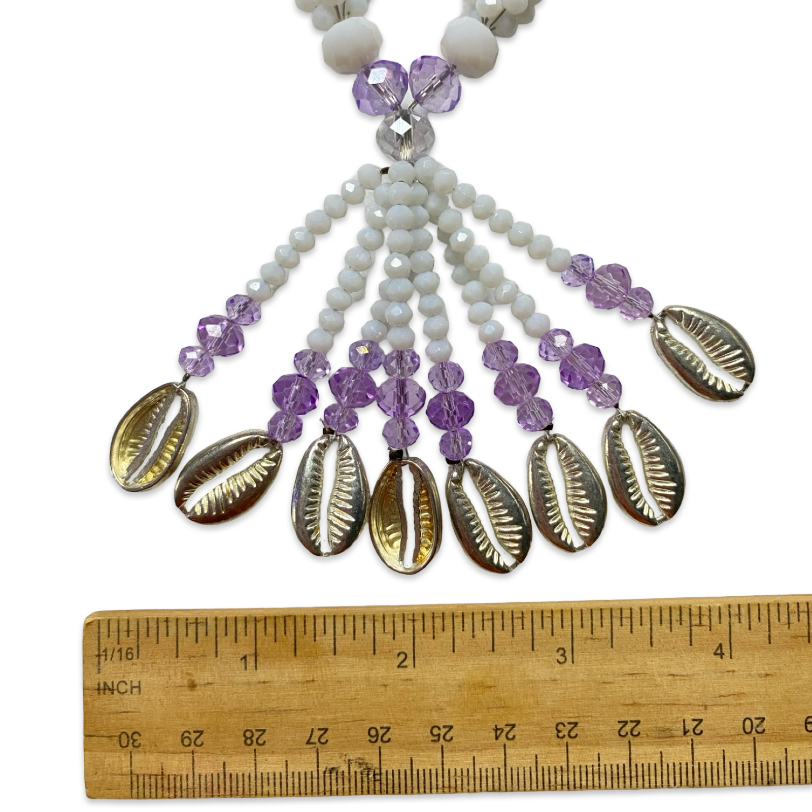 Handmade Gala de Obatalá Obamoro – White, Purple, and Clear Glass Beads for Iyawó - SanteriaGuide