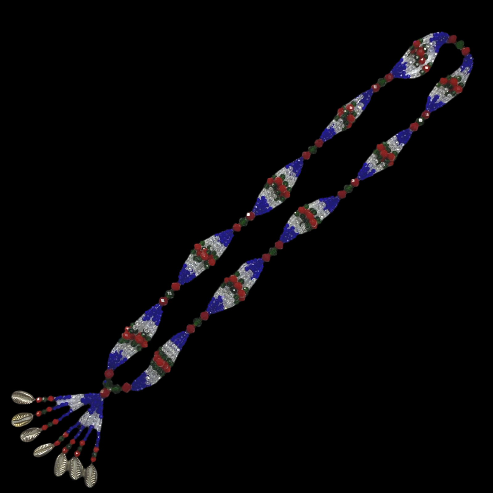 Yemayá Mayelewo Gala Necklace – Handmade with Beads & Cowrie Shells