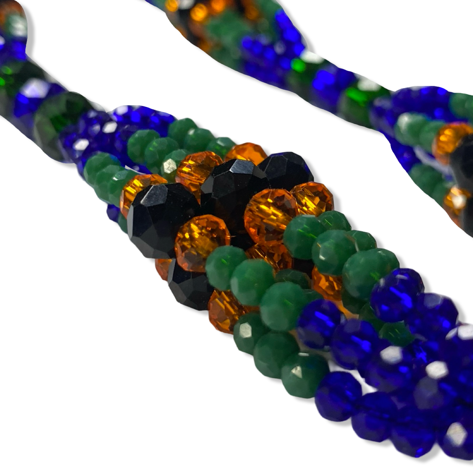 Handmade Gala de Inle – Blue, Amber, and Green Glass Beads for Iyawó - SanteriaGuide