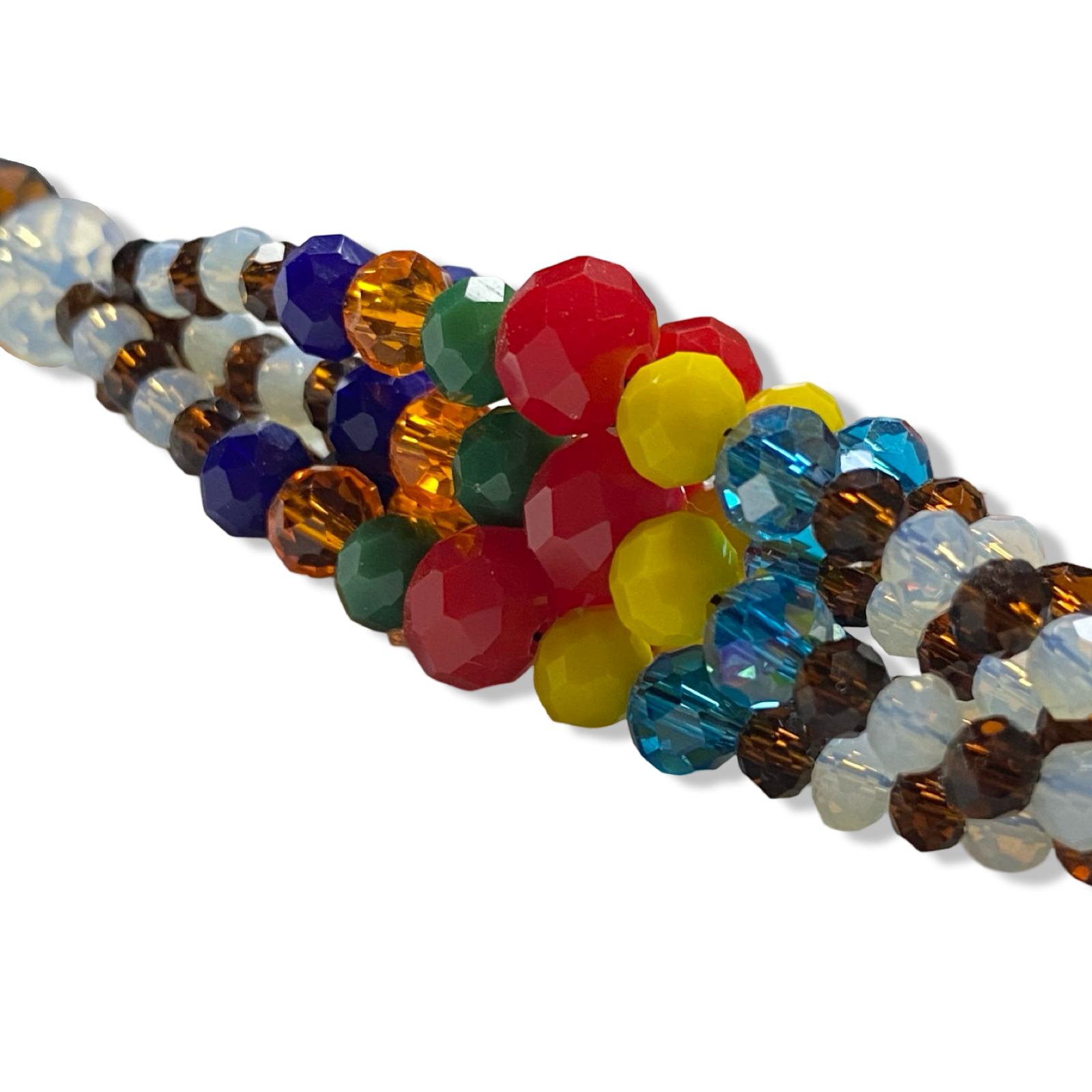Handmade Gala de Agayú – Amber, White, Blue, Green, Red, and Yellow Glass Beads for Iyawó - SanteriaGuide
