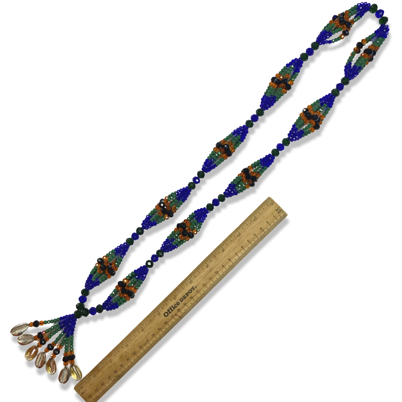 Handmade Gala de Inle – Blue, Amber, and Green Glass Beads for Iyawó - SanteriaGuide