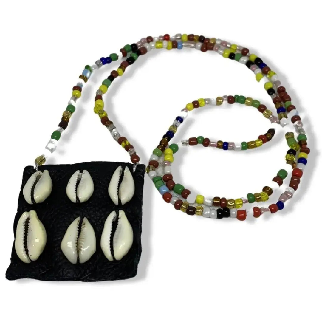 Handmade Eleke de Osain Gurufinda with Macuto – Santería Necklace - SanteriaGuide