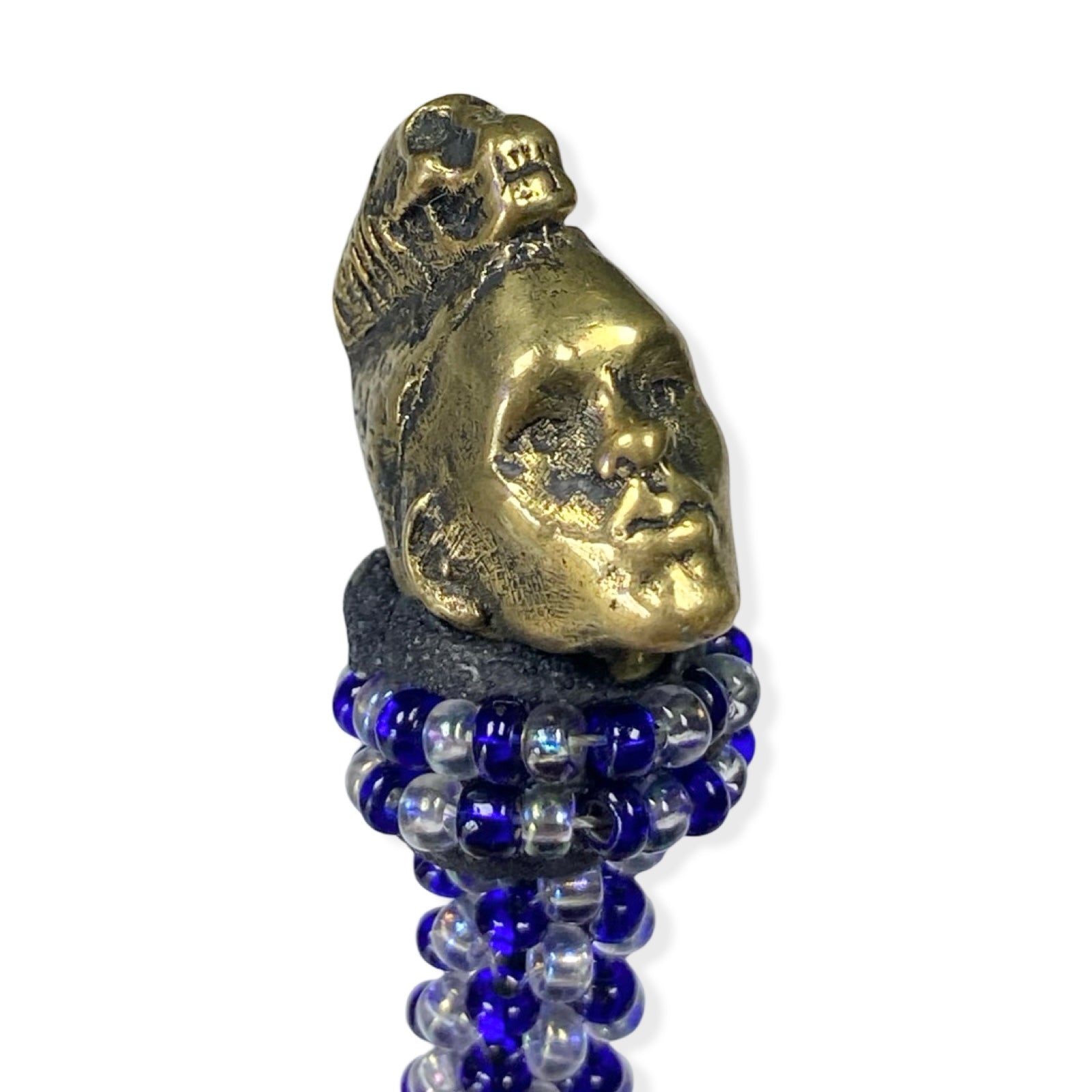 Handmade Ilde de Yemayá Yemoja Bracelet - Cowrie Shell & Bronze Yoruba Santeria Orisha - SanteriaGuide