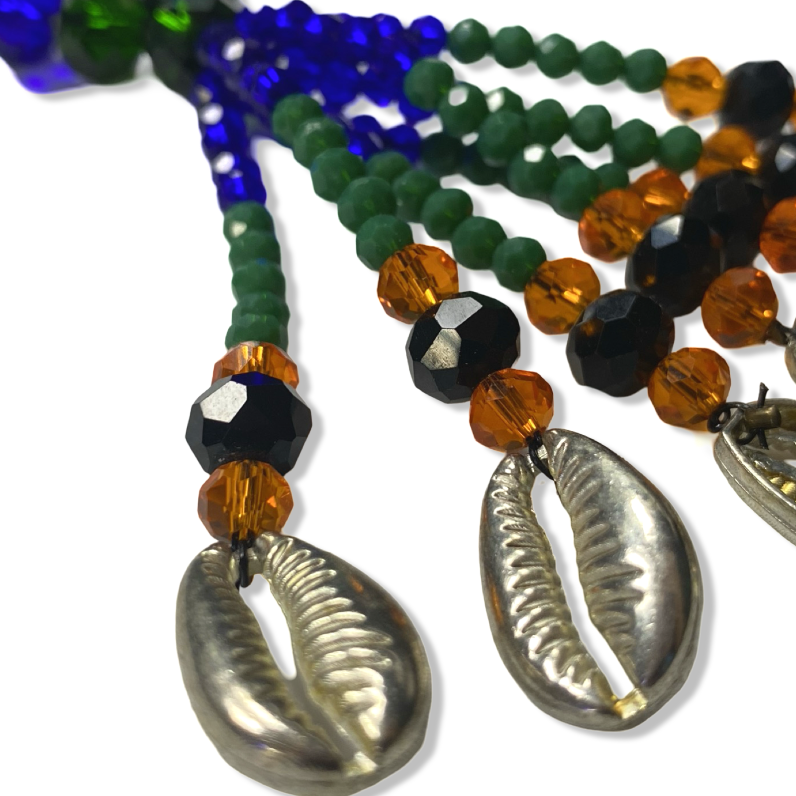Handmade Gala de Inle – Blue, Amber, and Green Glass Beads for Iyawó - SanteriaGuide