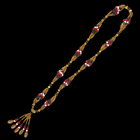 Oshún Ibu Akuaro Gala Necklace – Handmade with Beads & Gold Cowrie Shells
