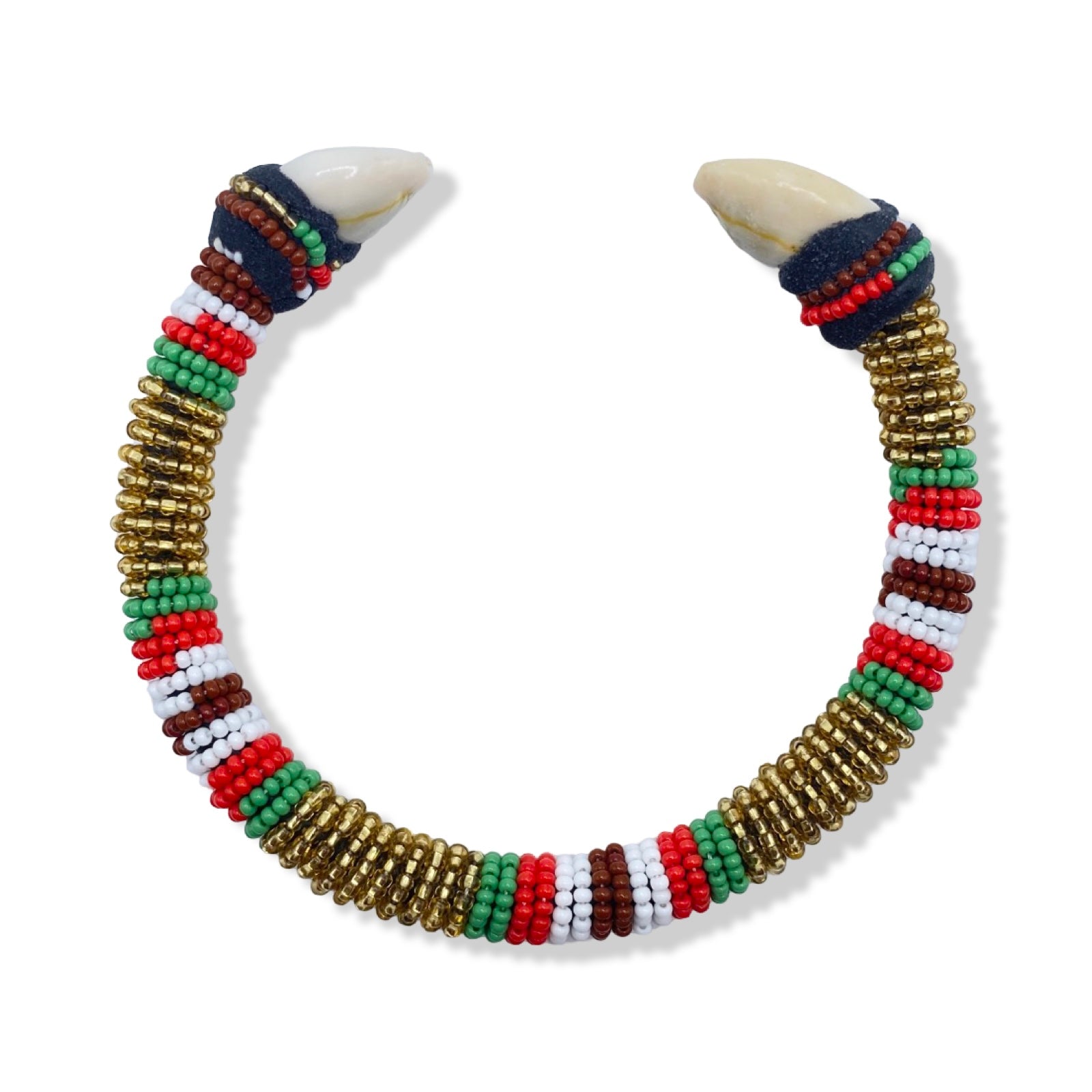 Handmade Ilde de Oshún Ibu Acuaro Bracelet - Cowrie Shells Yoruba Santeria Orisha - SanteriaGuide