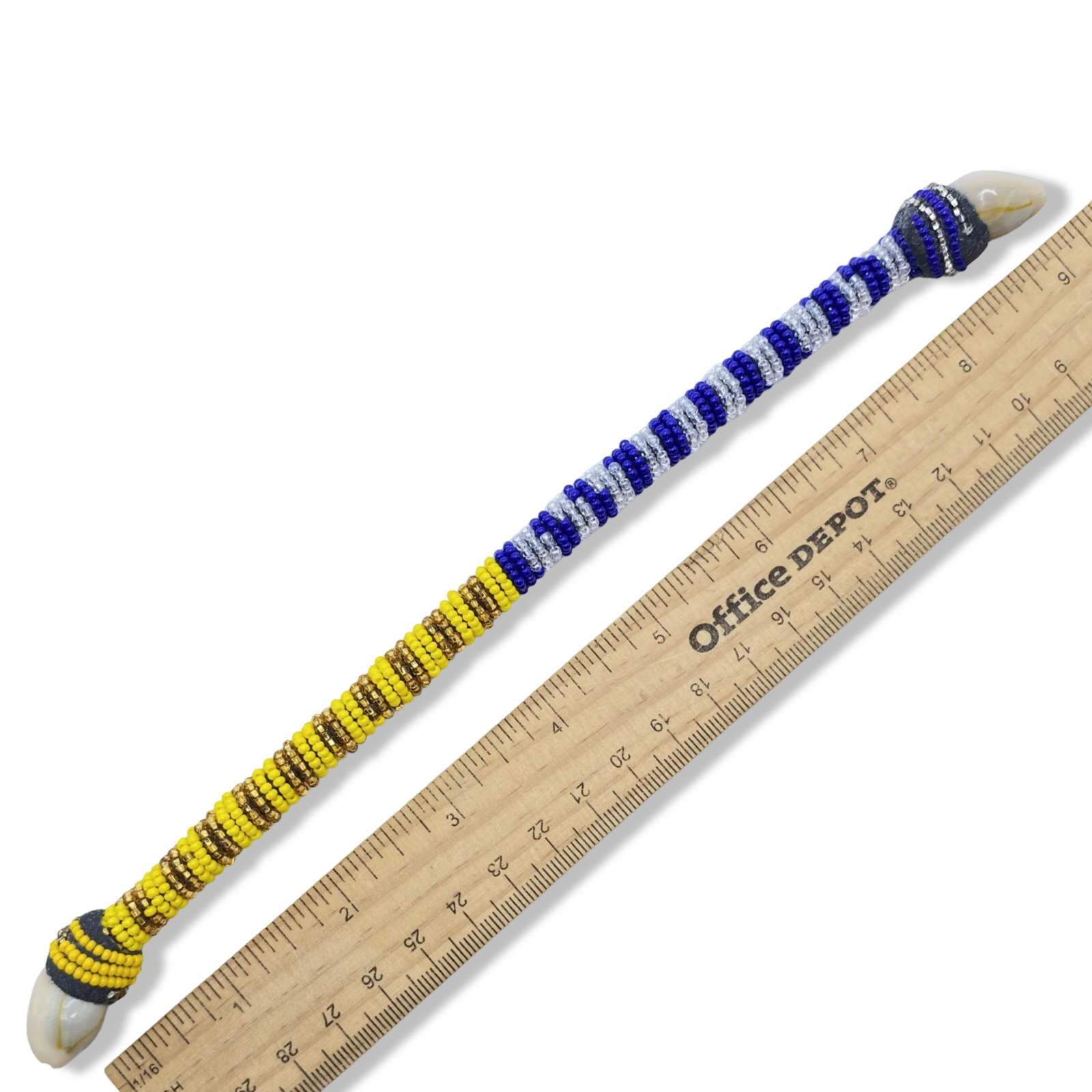 Handmade Ilde de Yemayá con Oshún Bracelet - The Two Waters: Cowrie Shells Yoruba Santeria Orisha - SanteriaGuide