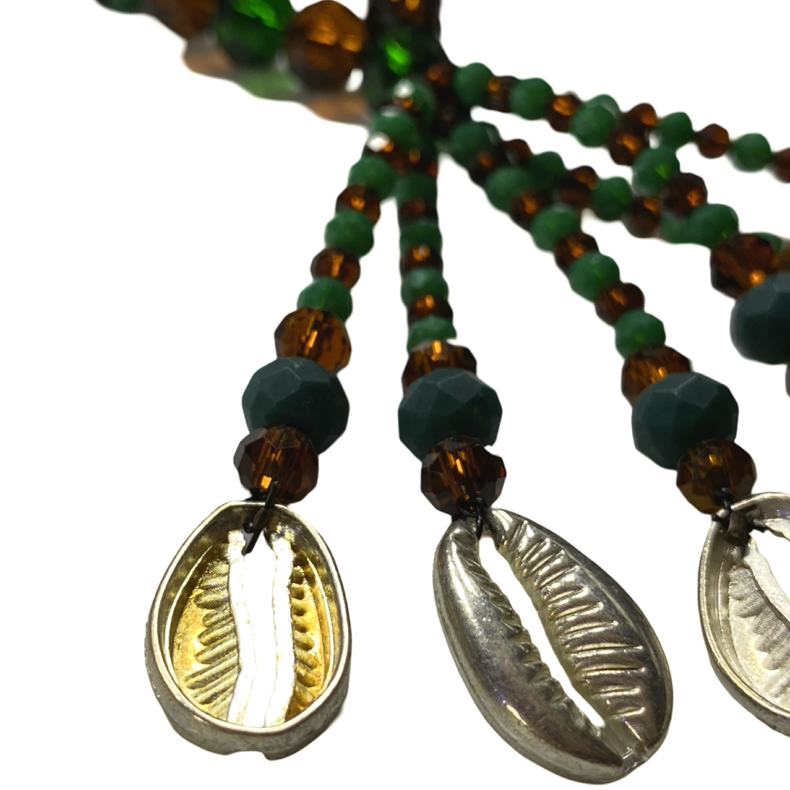 Handmade Gala para Babalawo – Afro-Cubano e Isese – Green and Yellow Glass Beads - SanteriaGuide