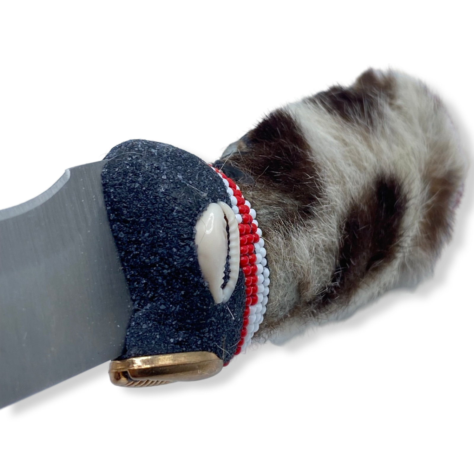 Pinaldo Cuchillo para Shango – De Piel, Diseño 2 (Knife with Leather for Shango – Design 2) - SanteriaGuide