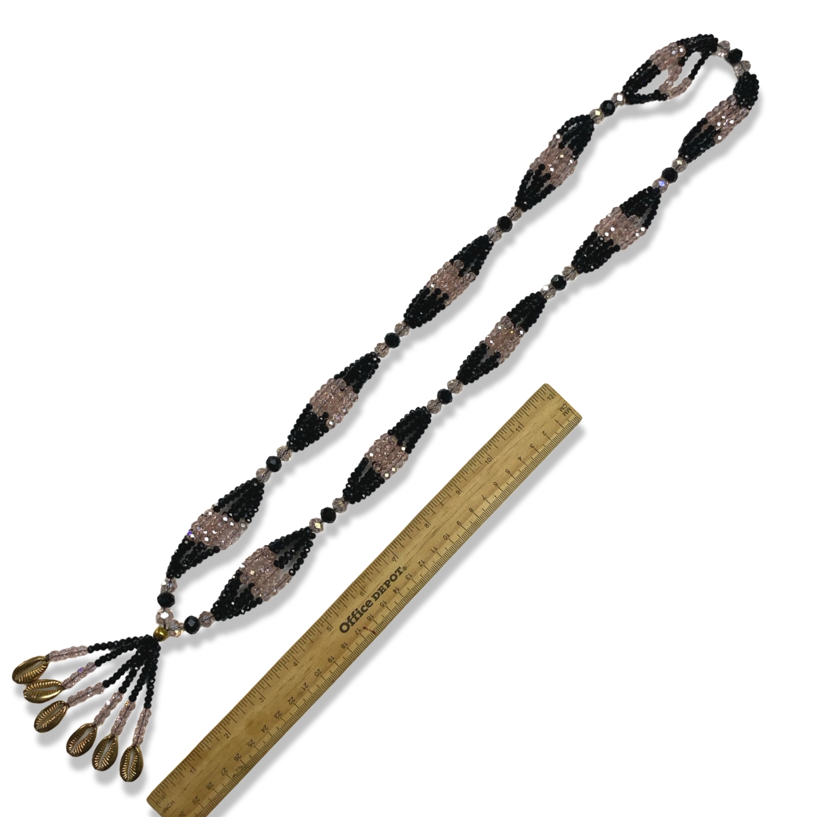 Handmade Gala de Naná Burukú – Black, Purple, and Gold Glass Beads for Iyawó - SanteriaGuide