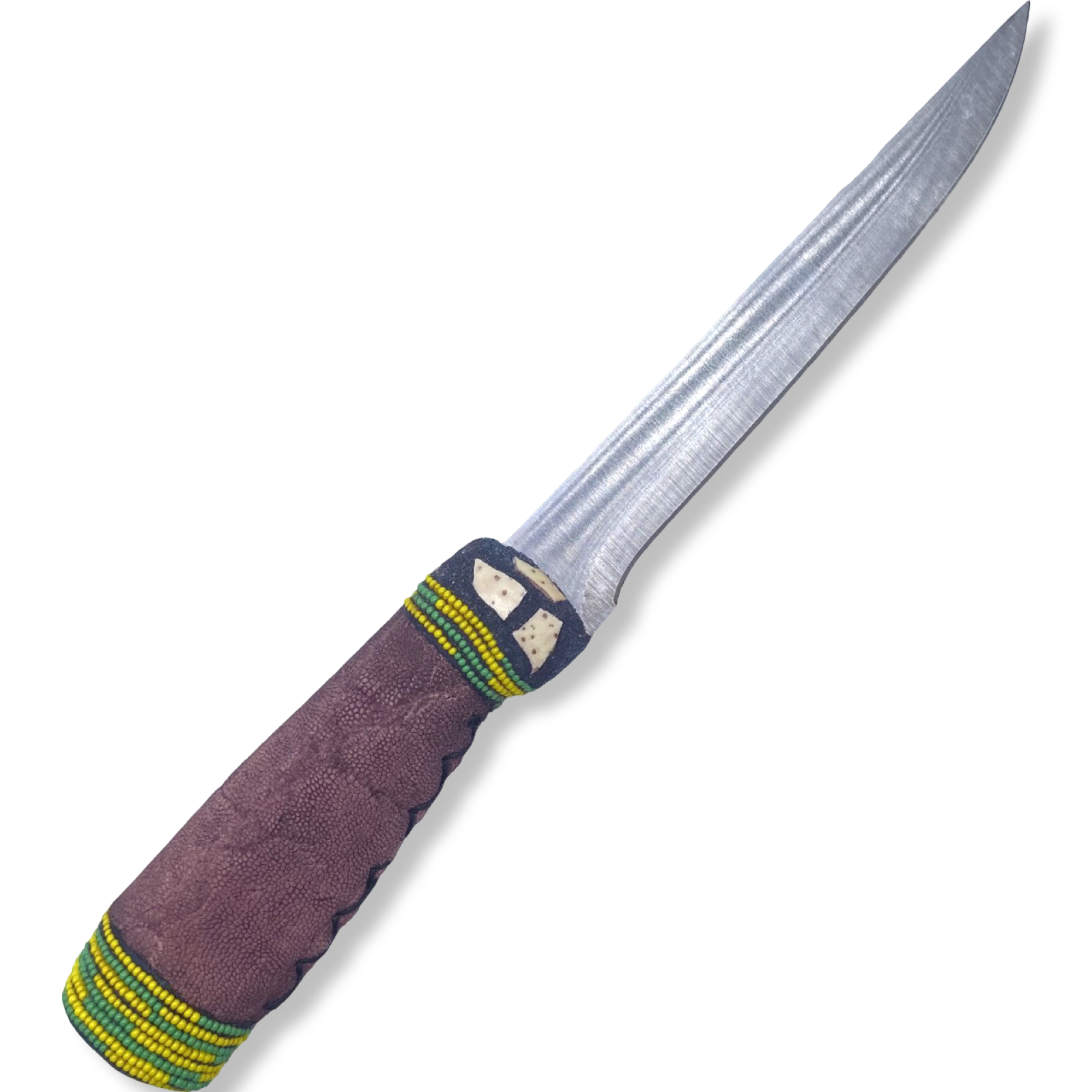 Pinaldo Cuchillo para Orunmila – De Piel, Diseño 3 (Knife with Leather for Orunmila – Design 3) - SanteriaGuide