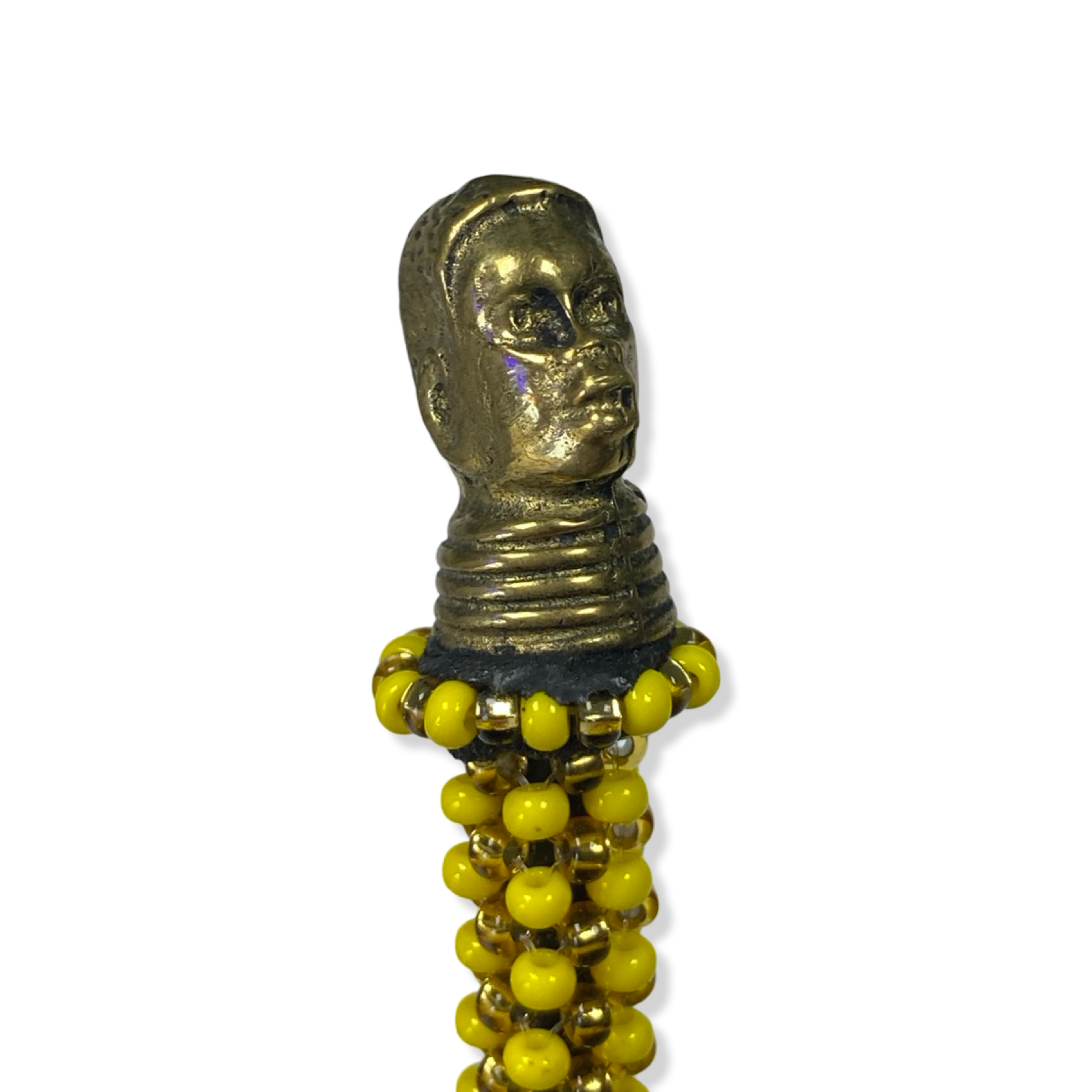 Handmade Ilde de Oshún Bracelet - Cowrie Shells & Bronze Yoruba Santeria Orisha - SanteriaGuide