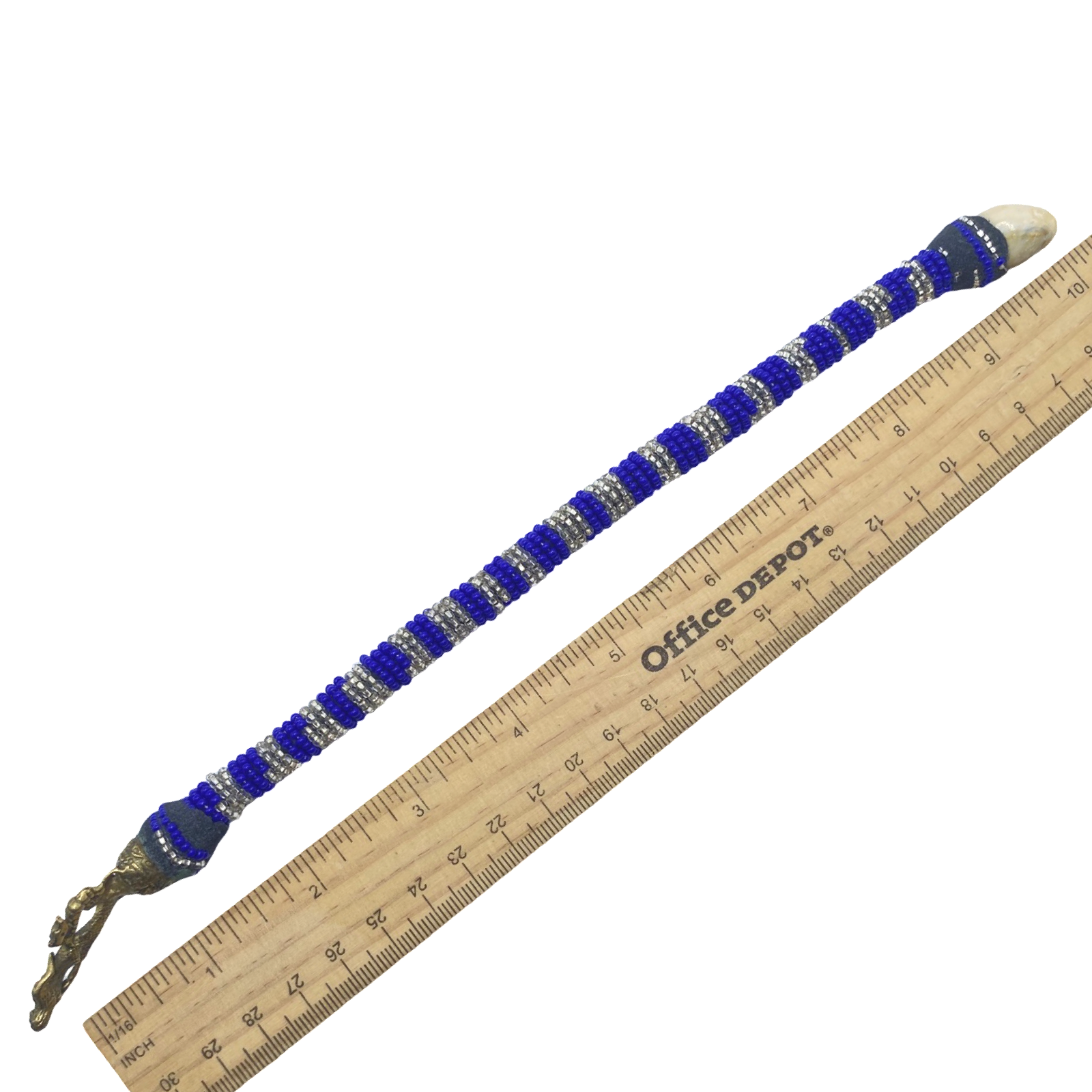 Handmade Ilde de Yemayá Yemoja Bracelet - Cowrie Shell & Bronze Yoruba Santeria Orisha - SanteriaGuide