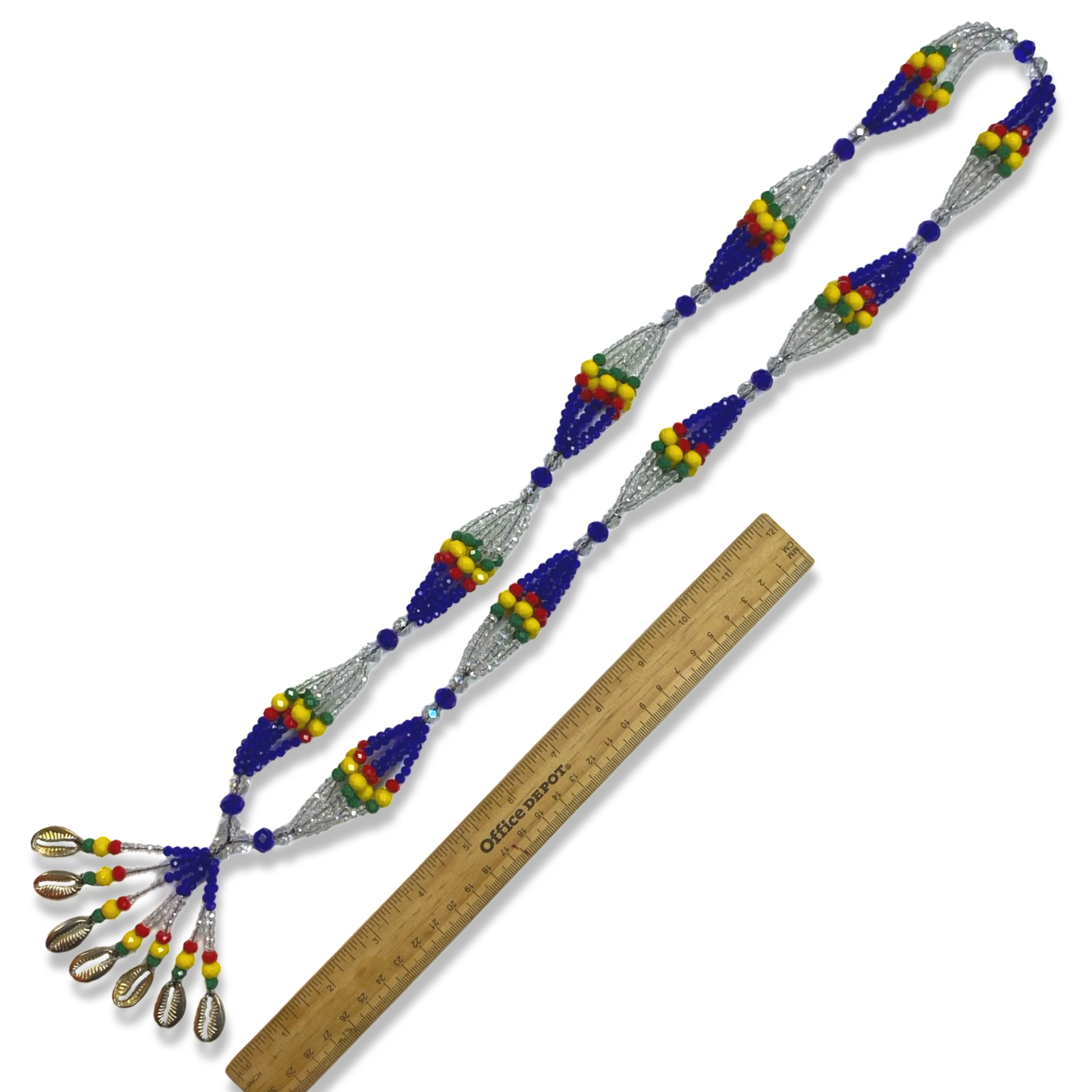 Handmade Gala de Olokun – Clear, Blue, Red, Yellow, and Green Glass Beads for Iyawó - SanteriaGuide