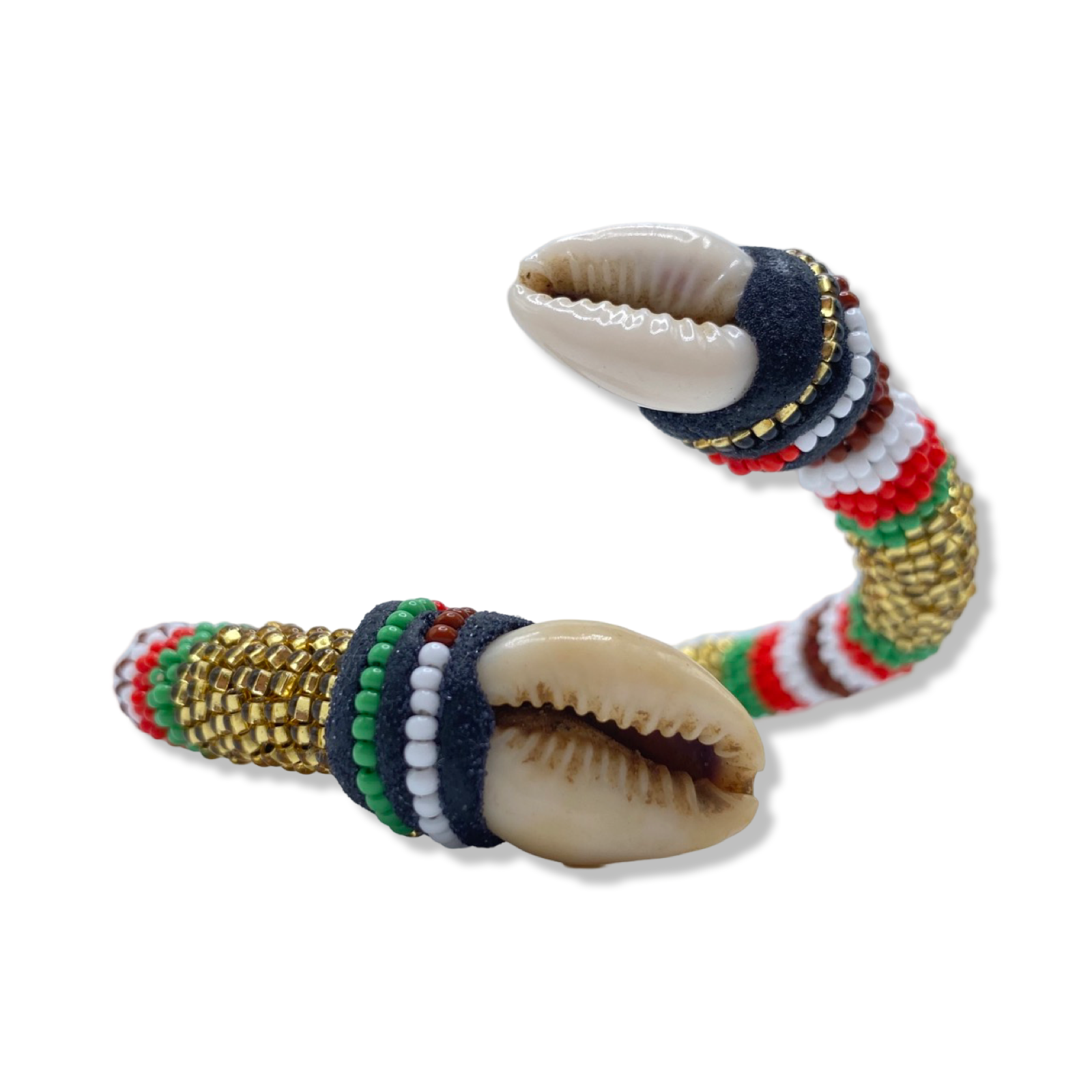 Handmade Ilde de Oshún Ibu Acuaro Bracelet - Cowrie Shells Yoruba Santeria Orisha - SanteriaGuide