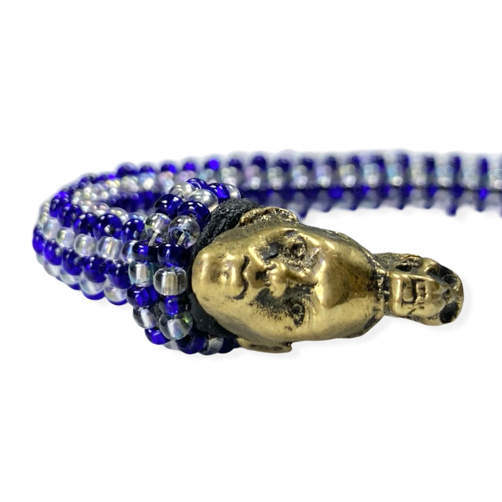 Handmade Ilde de Yemayá Yemoja Bracelet - Cowrie Shell & Bronze Yoruba Santeria Orisha - SanteriaGuide